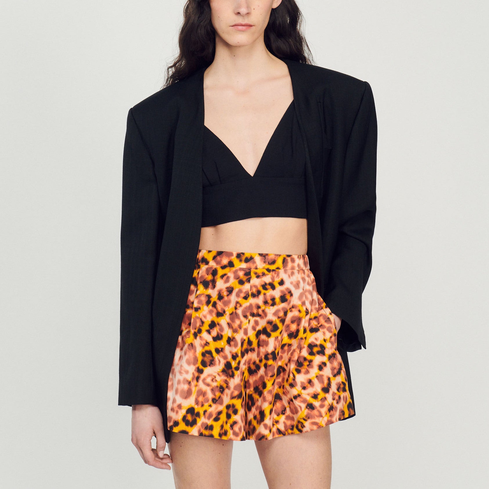 Short imprimé léopard Sandro seconde main