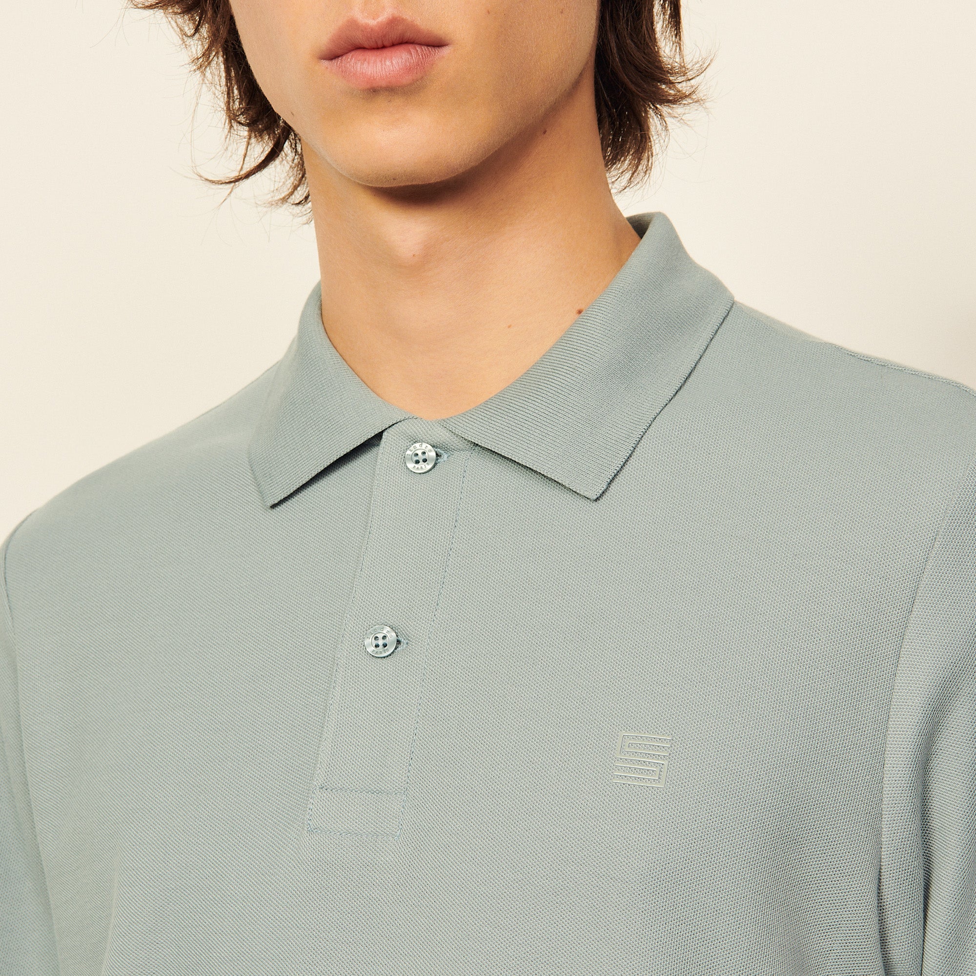 Polo en coton avec logo S Sandro seconde main