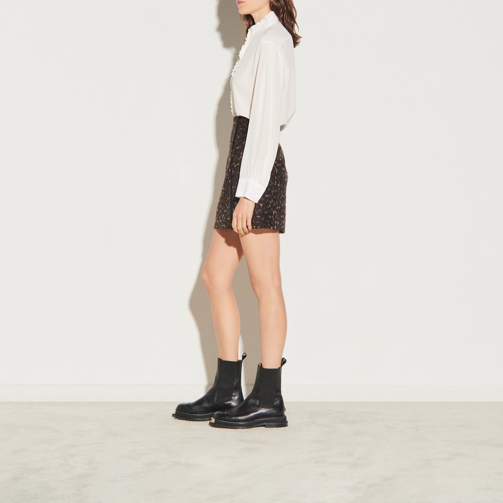 Jupe courte léopard Sandro seconde main