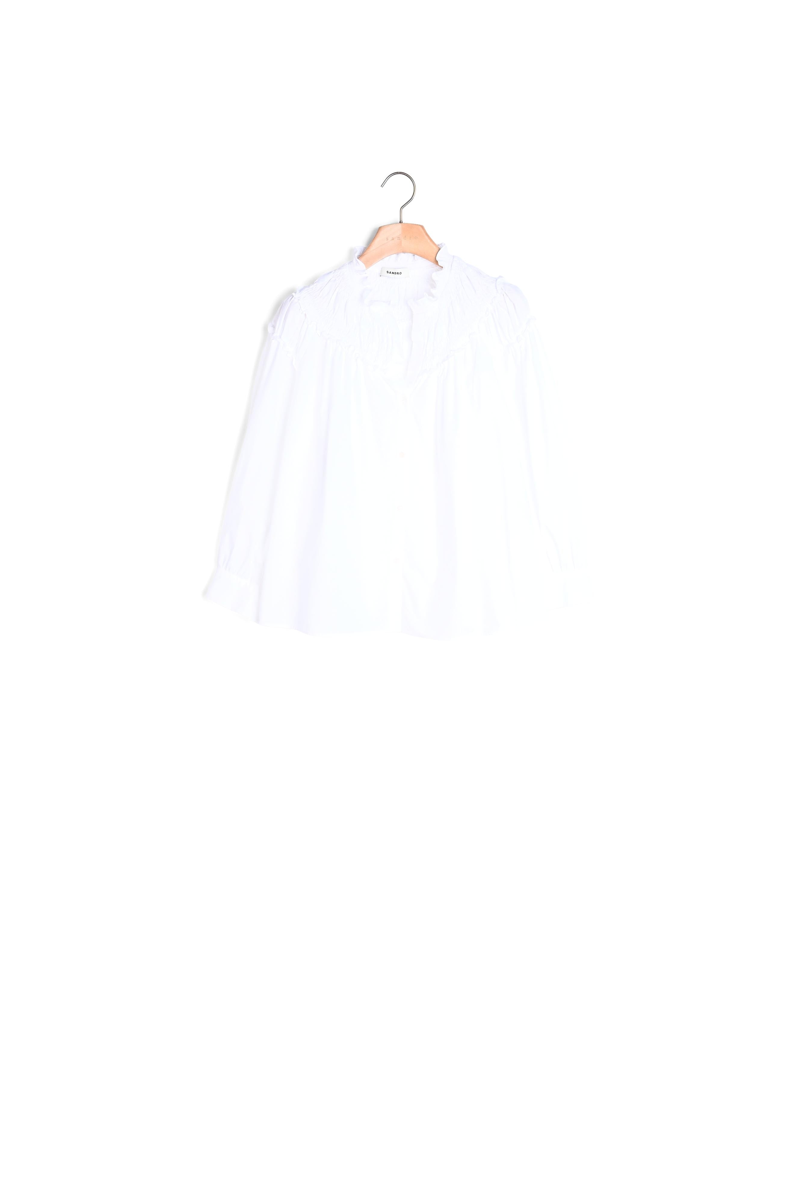 Chemisier col smocké Sandro seconde main