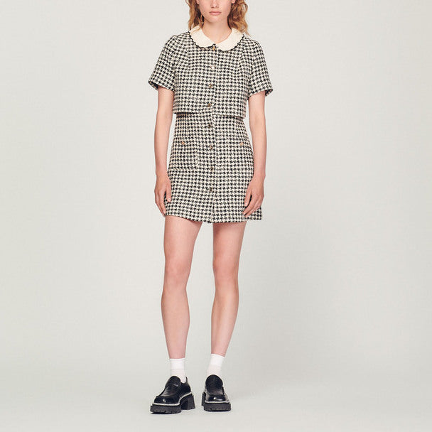 Robe trompe l'œil en tweed Sandro seconde main