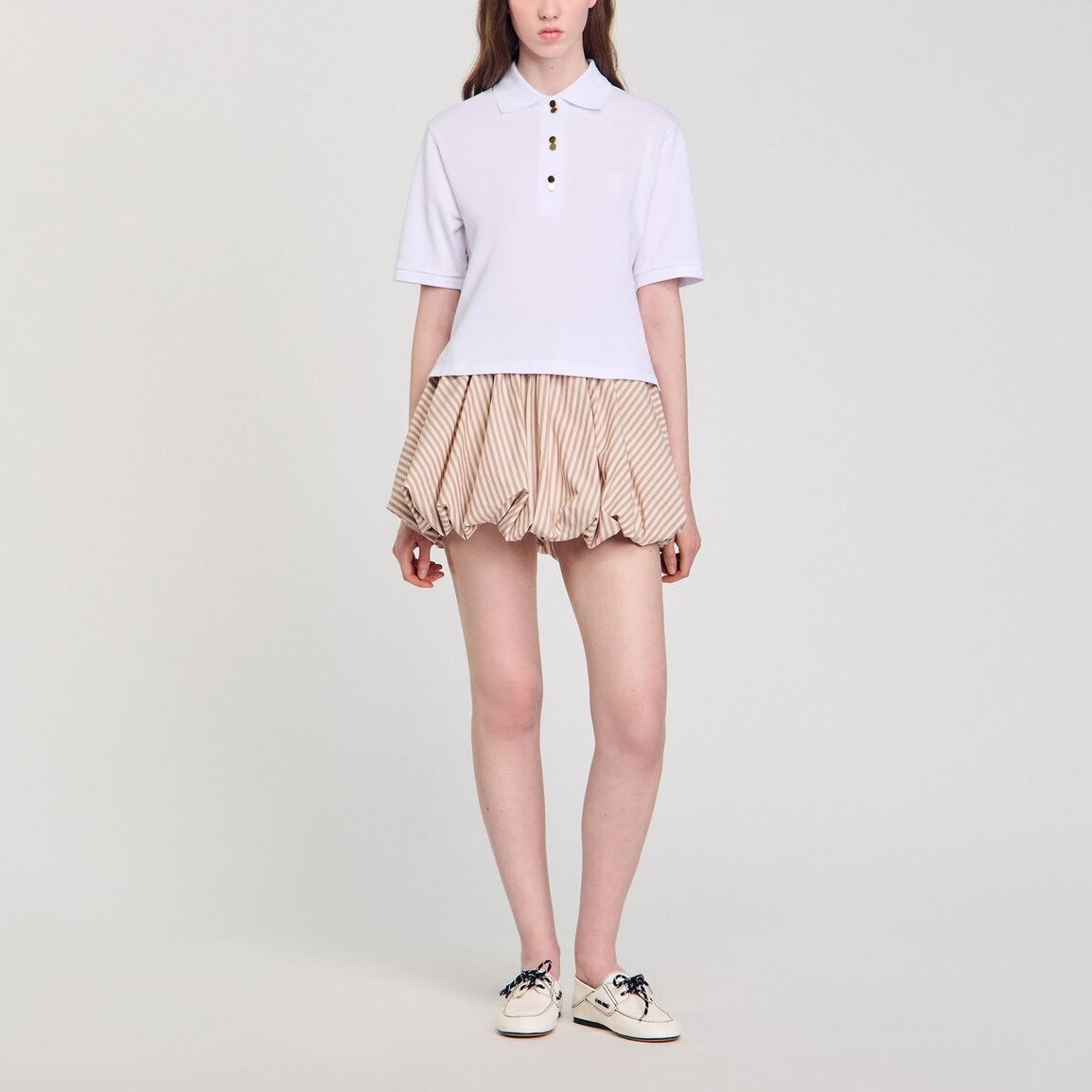 T-shirt en coton à brodé Sandro seconde main