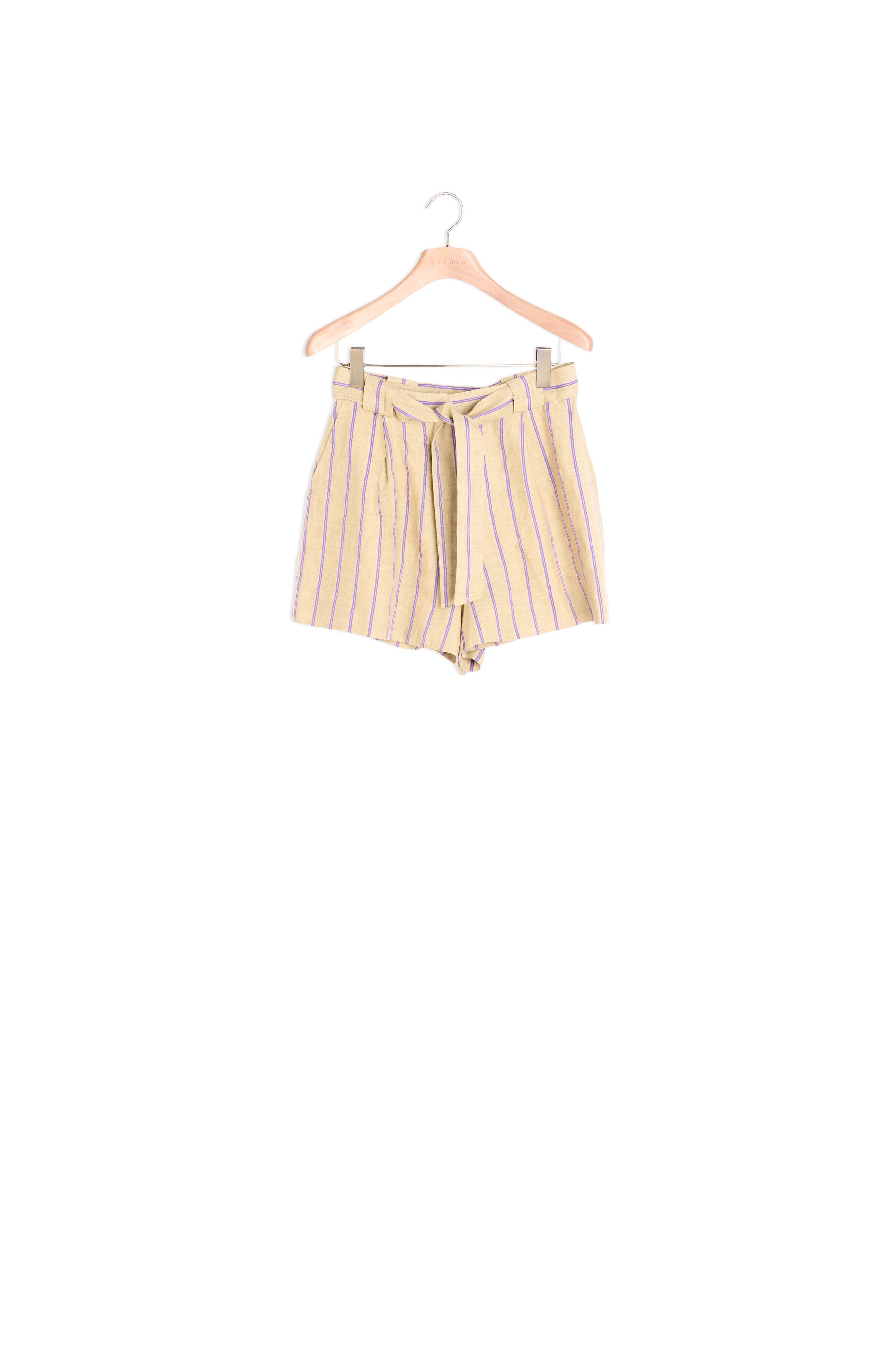 Short à rayures en lin Sandro seconde main