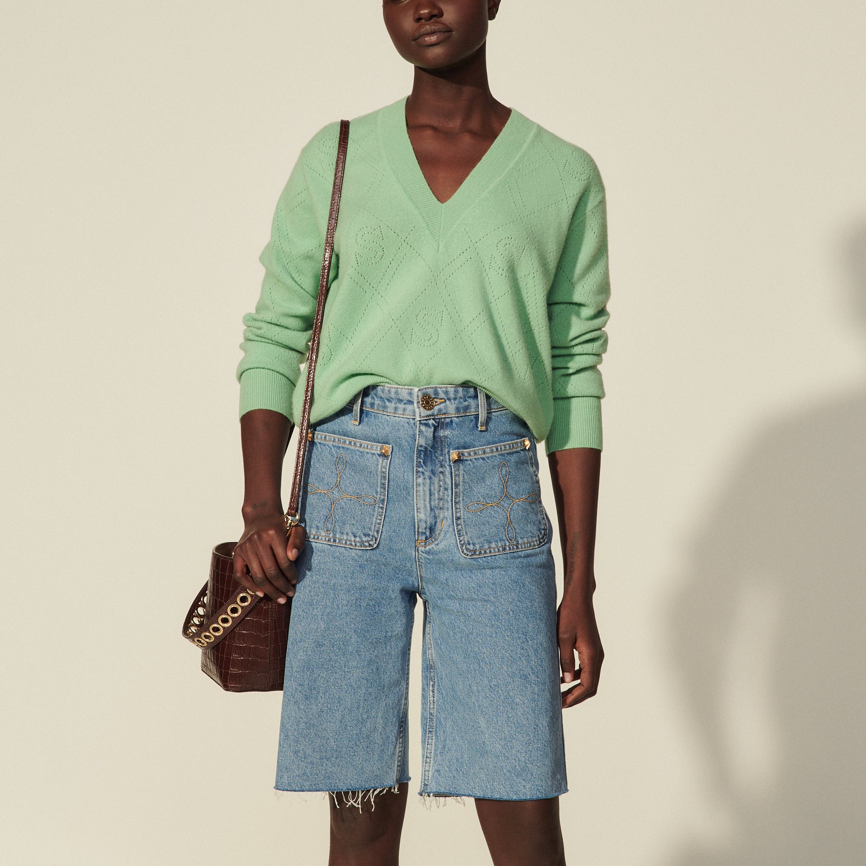 Pull en laine et cachemire Sandro seconde main