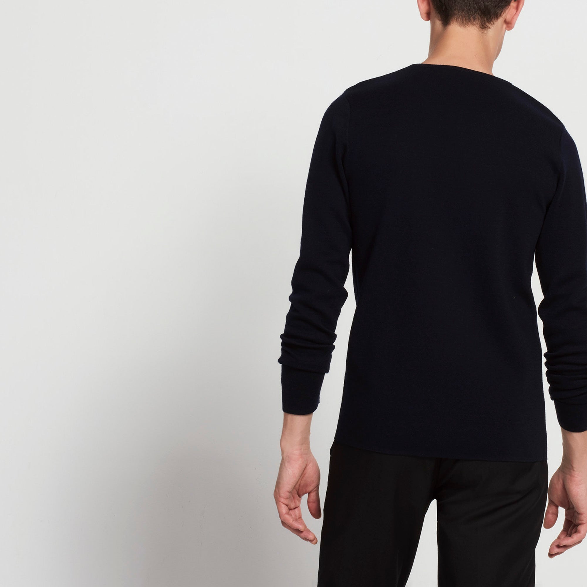 Pull à col tunisien et détail en cuir Sandro seconde main