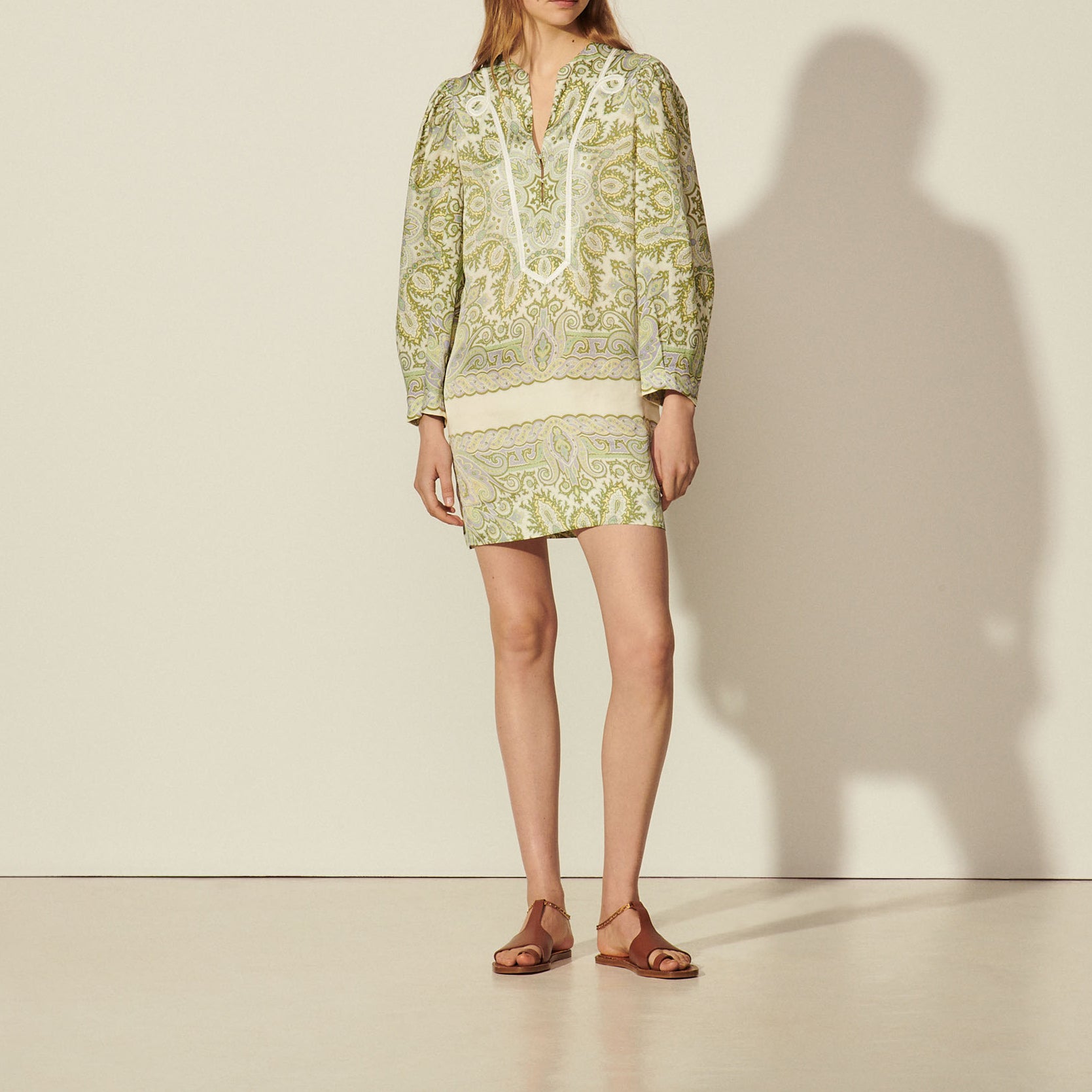 Robe imprimée foulard Sandro seconde main