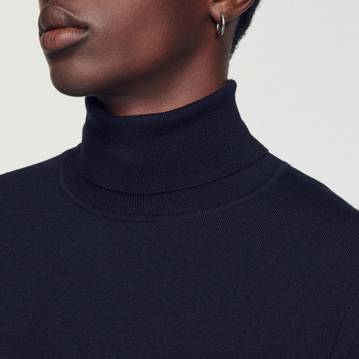 Pull à col roulé en laine Homme Sandro seconde main