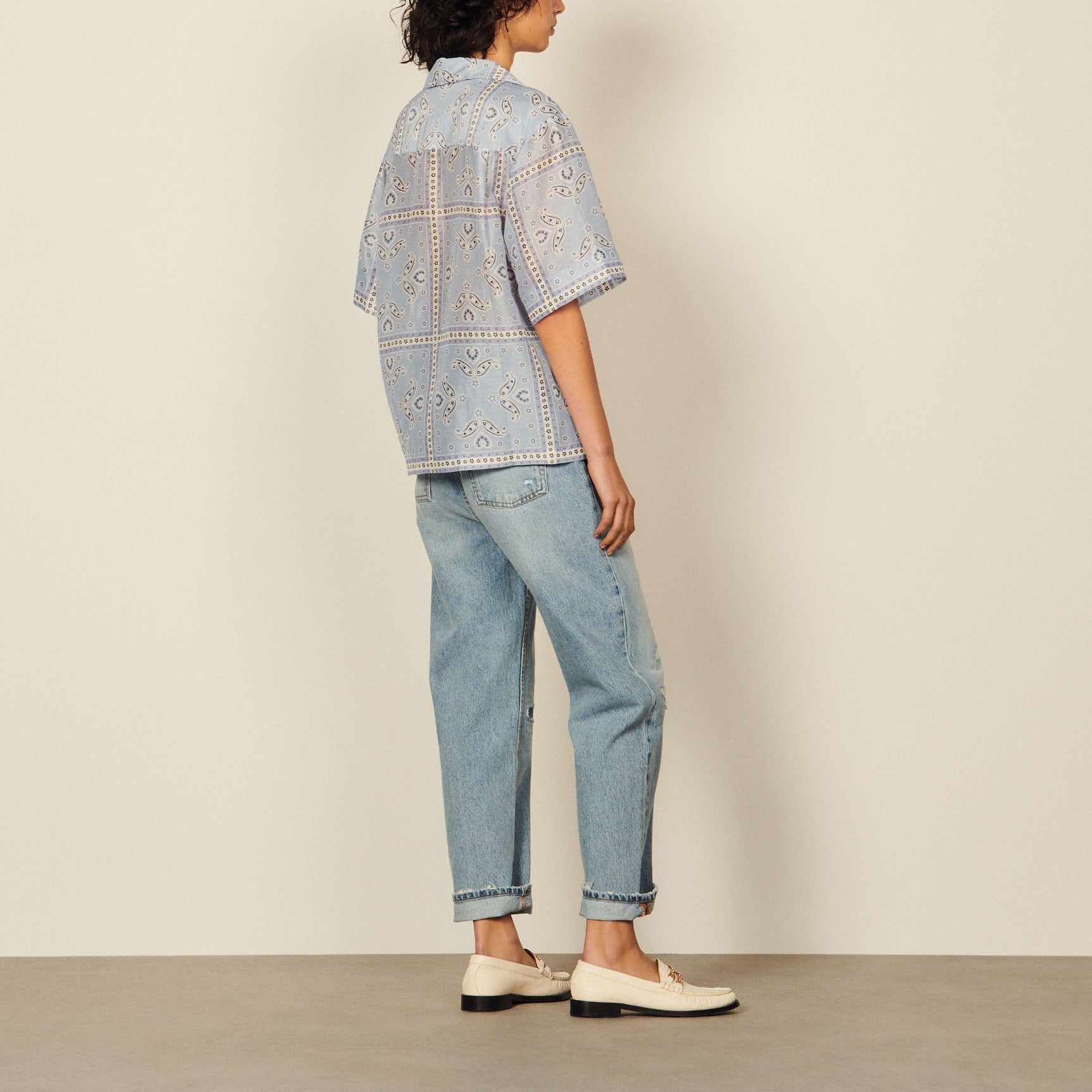 Chemise manches courtes imprimé bandana Sandro seconde main