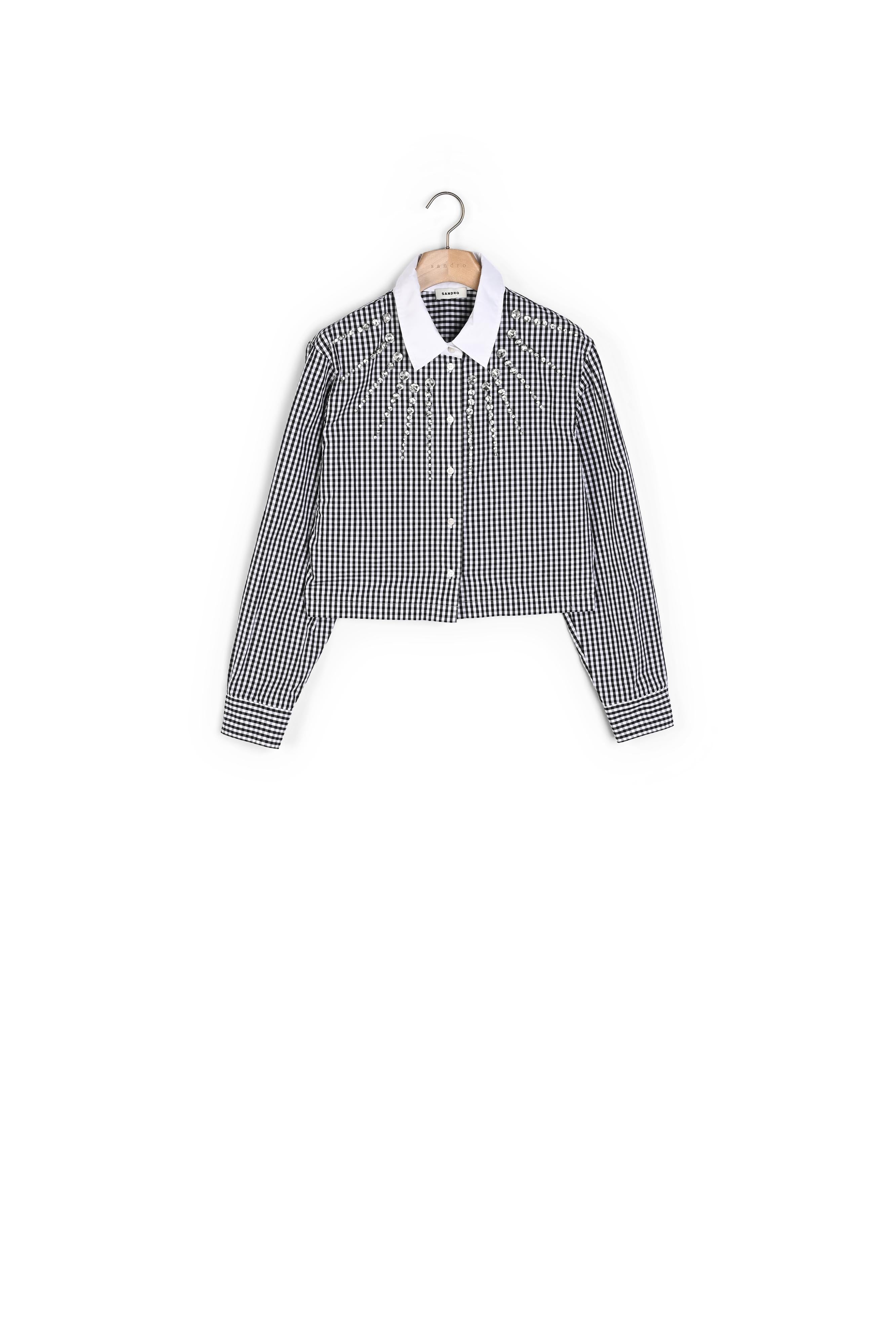 Chemise courte à plastron strassé Sandro seconde main