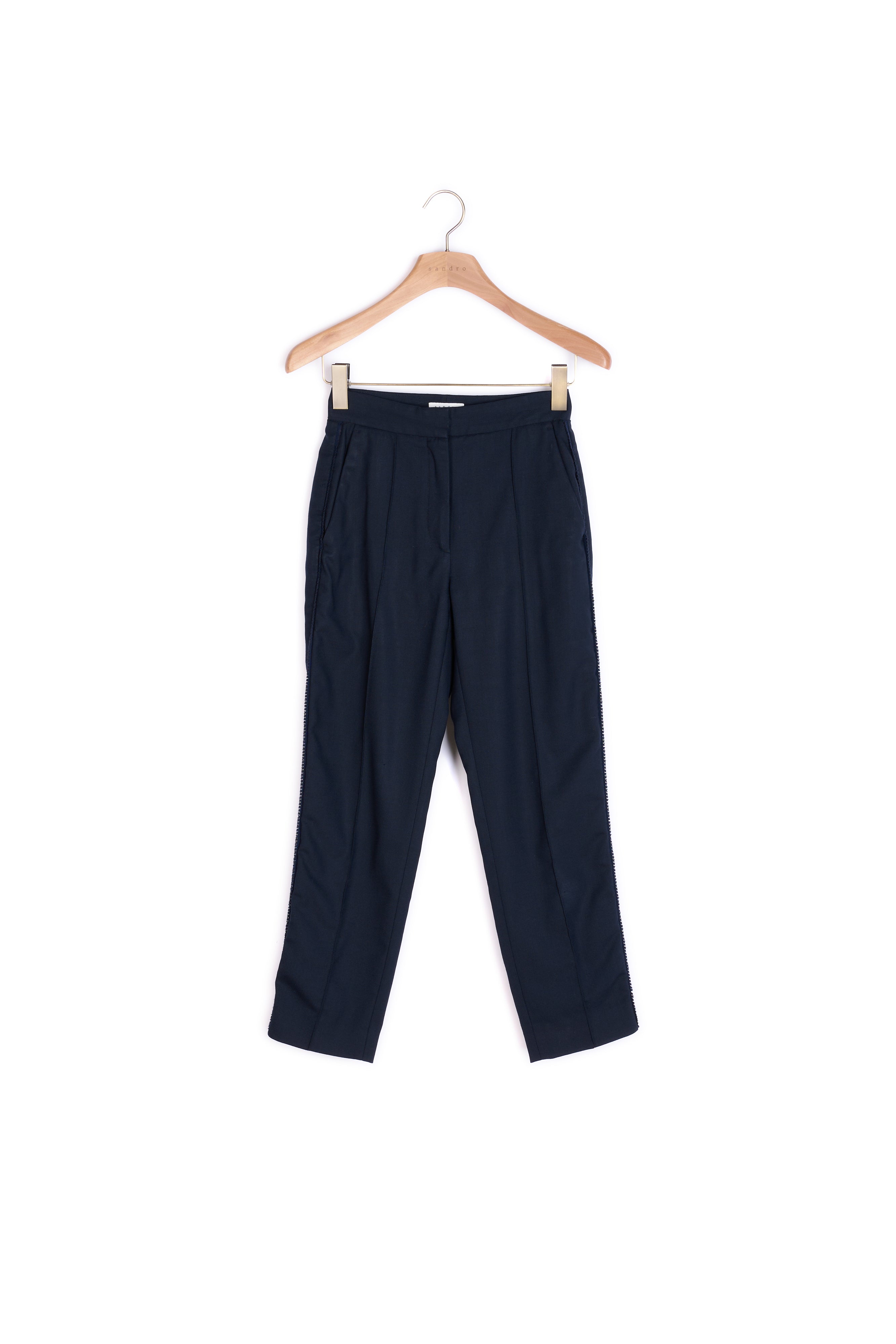 Pantalon droit 7/8ème avec galons Sandro seconde main