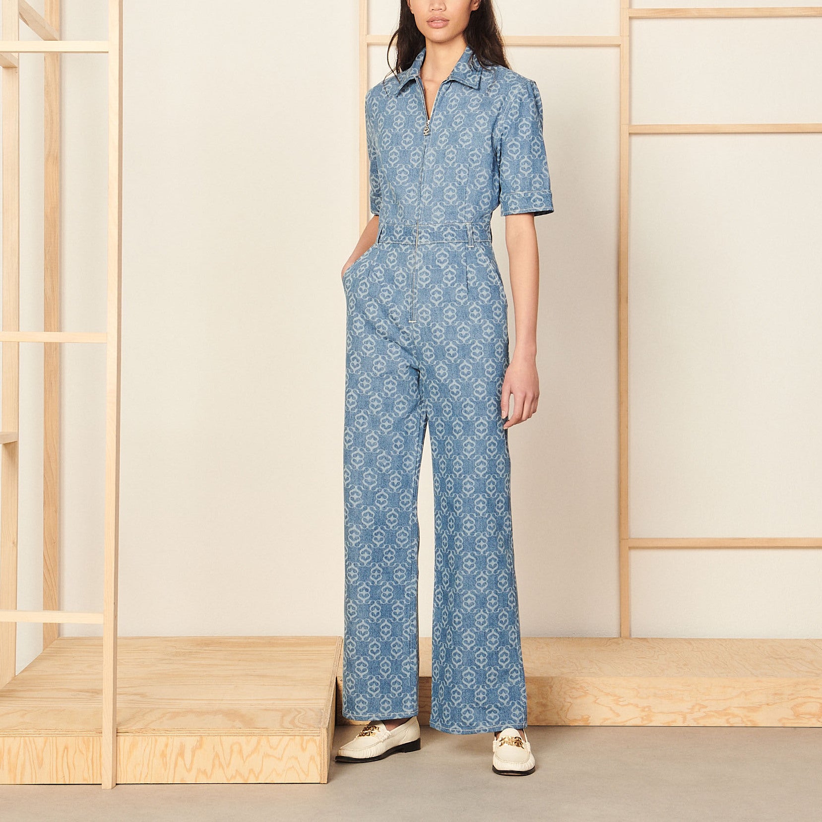 Combinaison Pantalon en denim Sandro seconde main