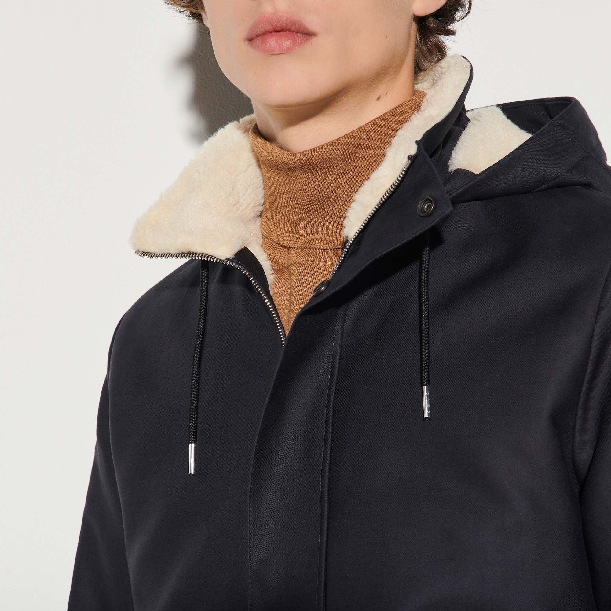 Manteau à capuche en coton Sandro seconde main