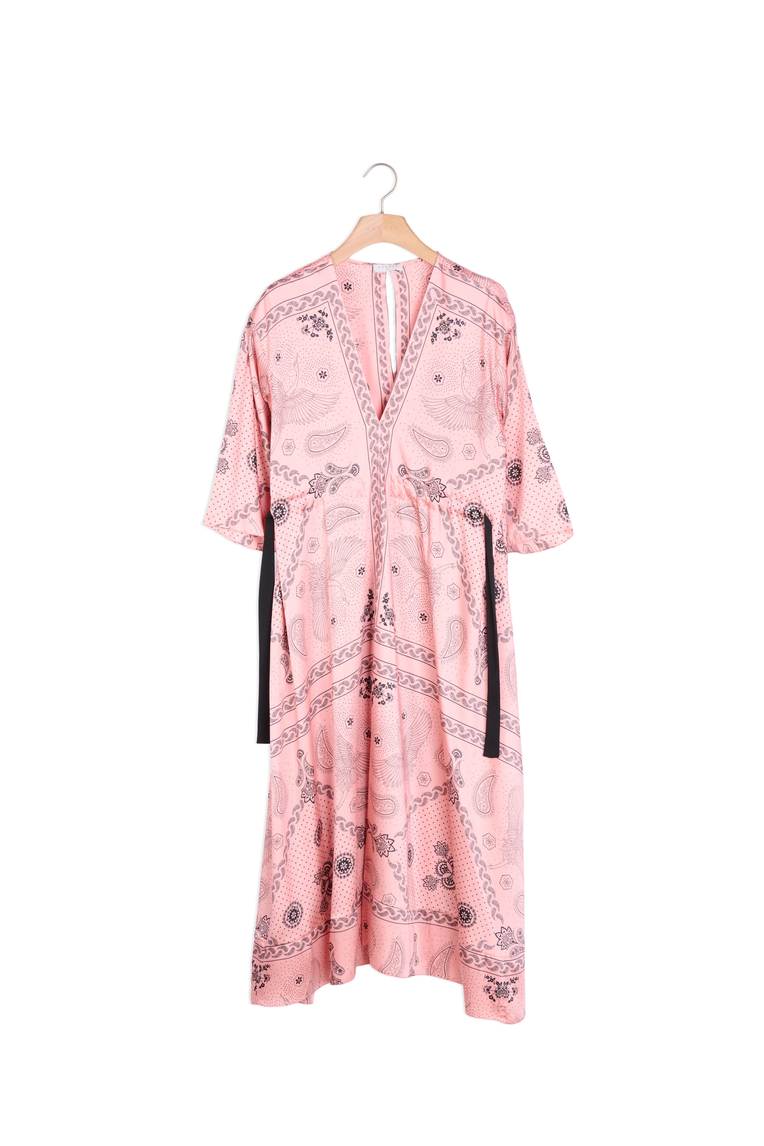 Robe longue asymétrique imprimée Sandro seconde main