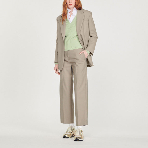 Pantalon de tailleur taille haute Sandro seconde main