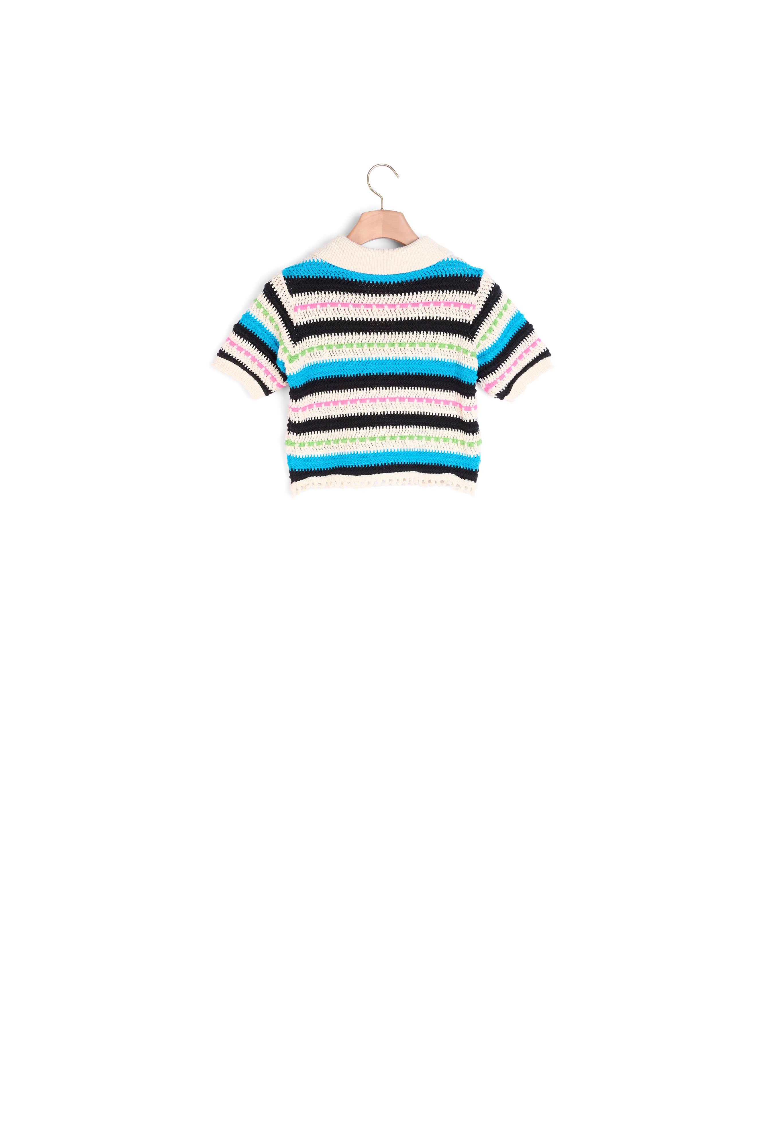 Cardigan court rayé Sandro seconde main