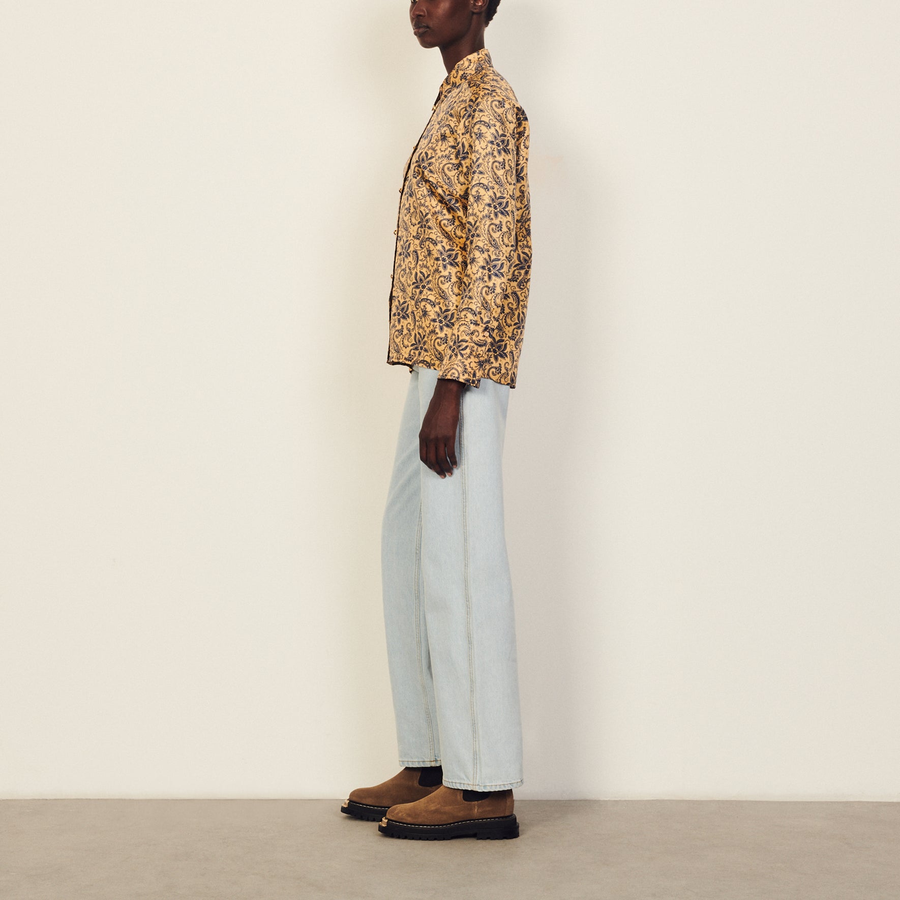 Chemise fluide en soie imprimée Sandro seconde main