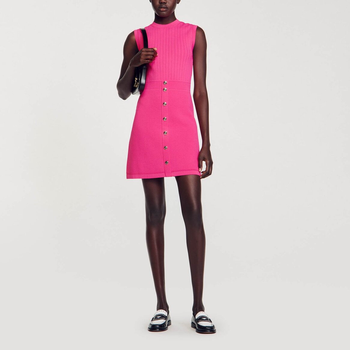 Robe courte à boutons Sandro seconde main