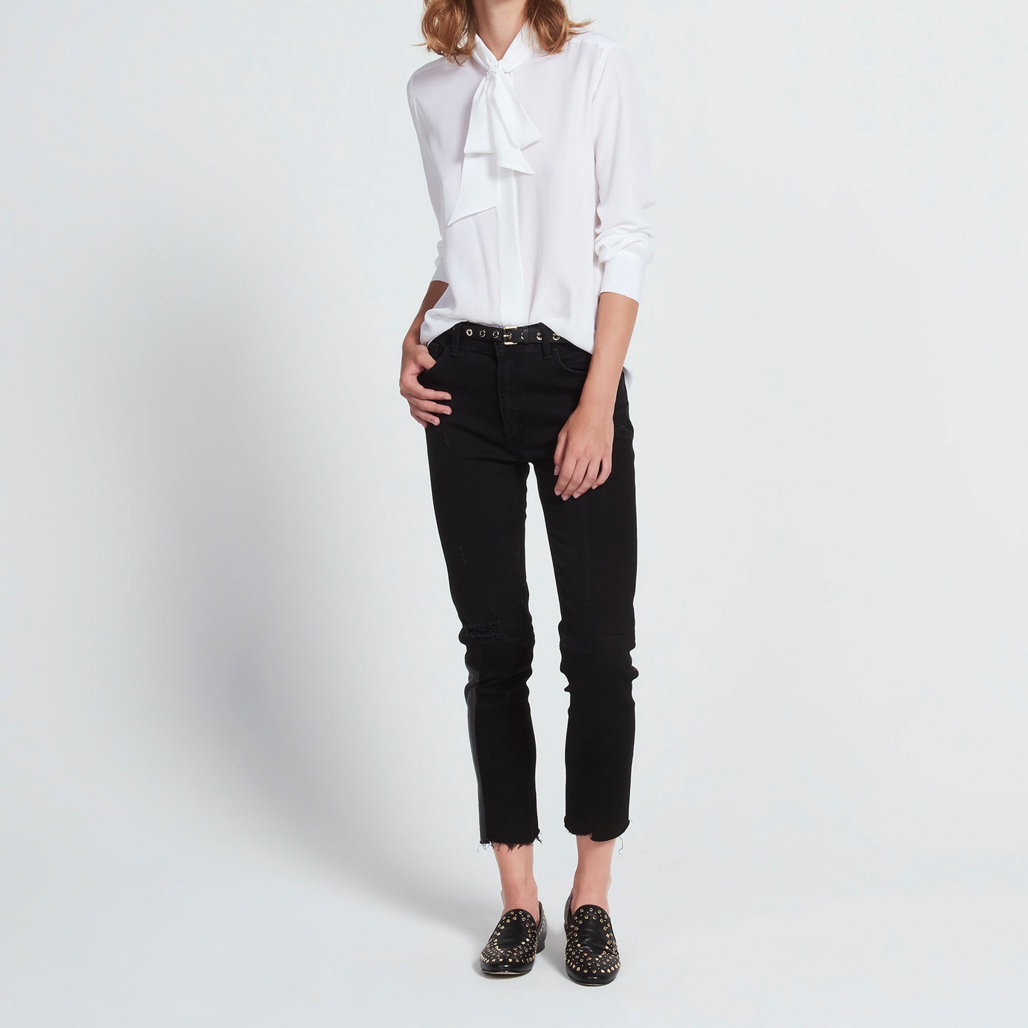 Jean avec patchwork de Jean Sandro seconde main