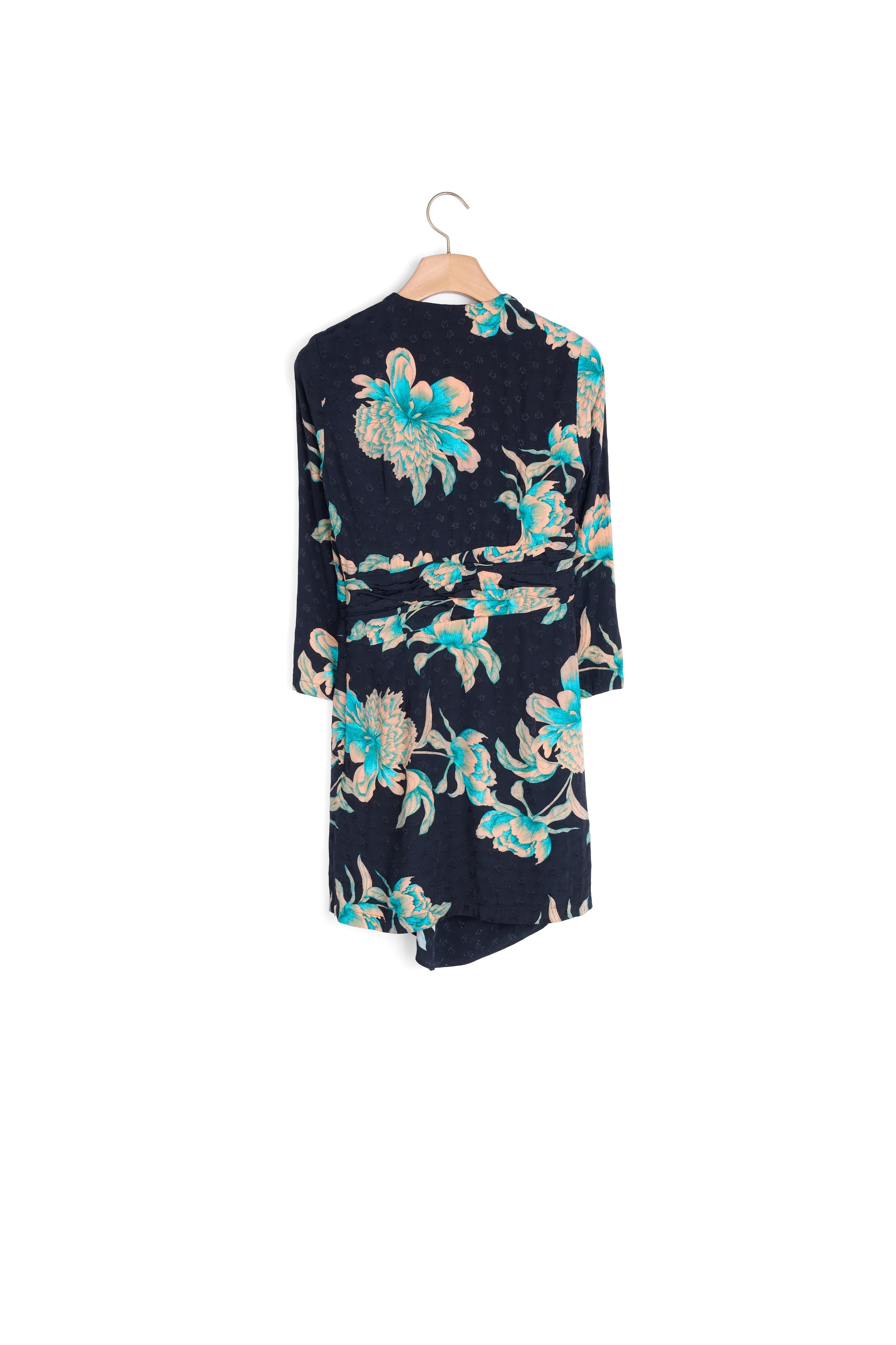 Robe courte imprimée à ceinture drapée Sandro seconde main