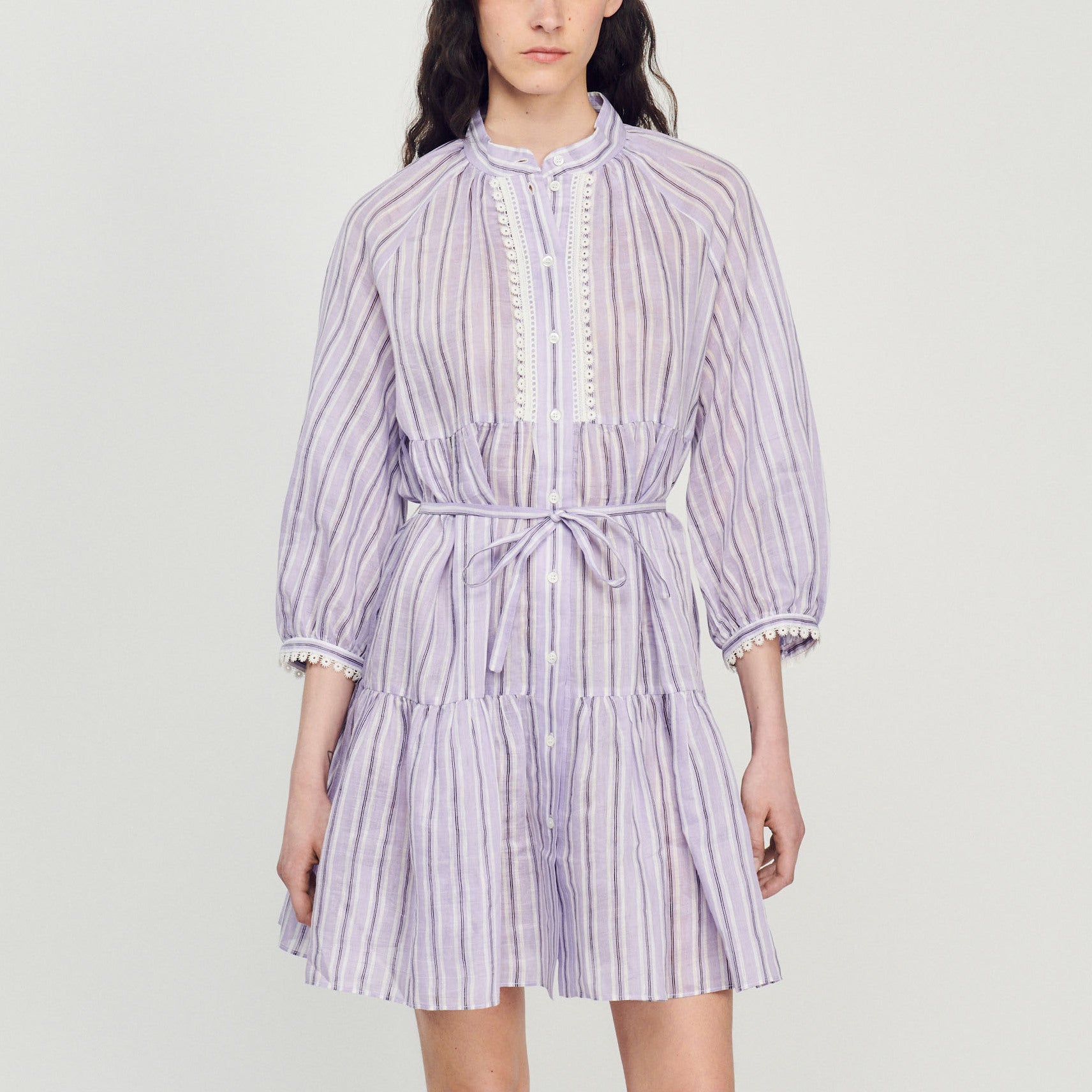 Robe courte à rayures Sandro seconde main