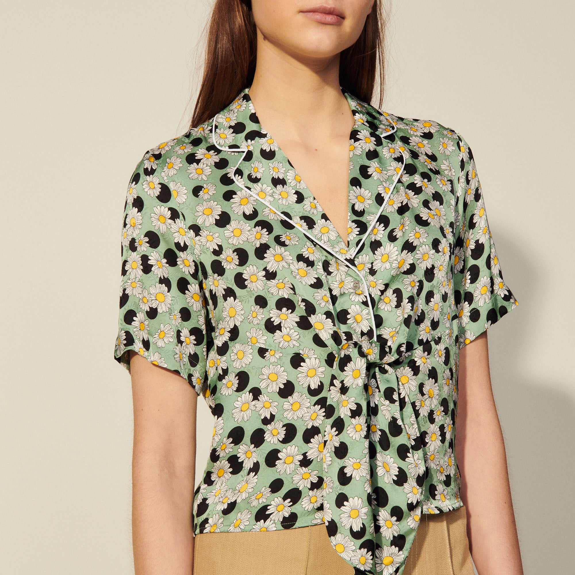 Chemise pyjama imprimée Sandro seconde main