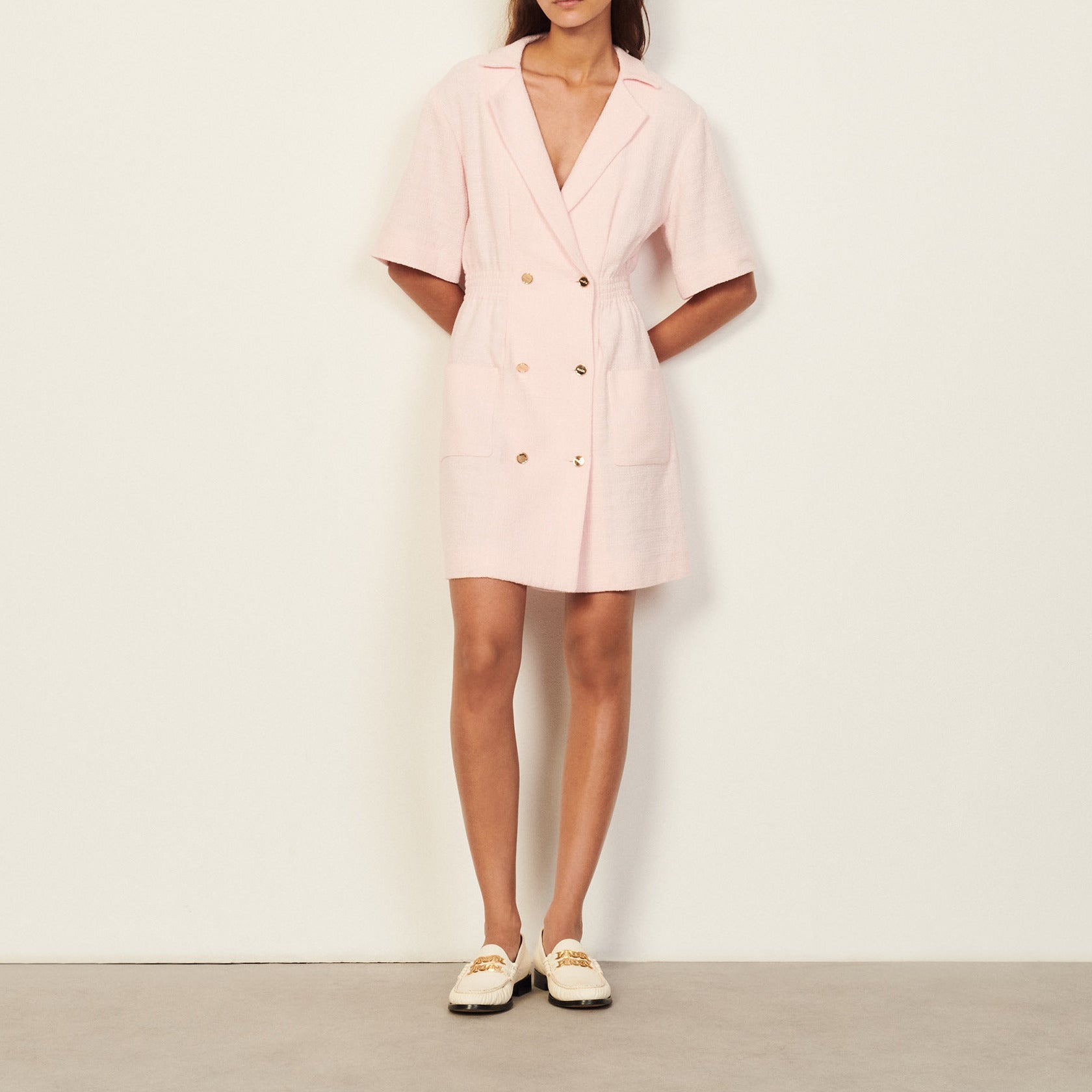 Robe à col tailleur Sandro seconde main