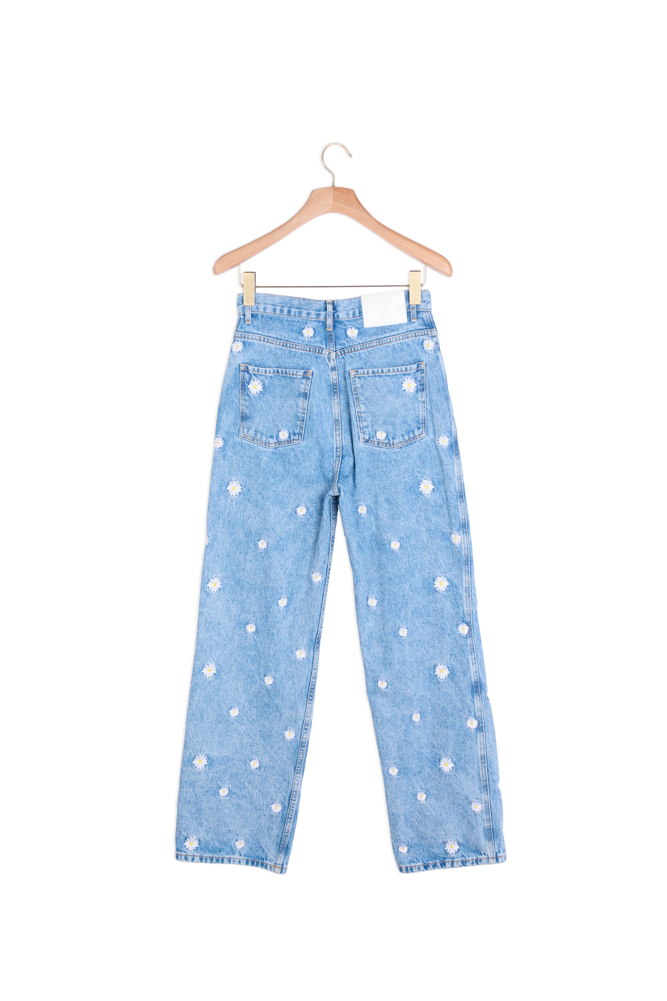 Jean brodé en coton biologique Sandro seconde main