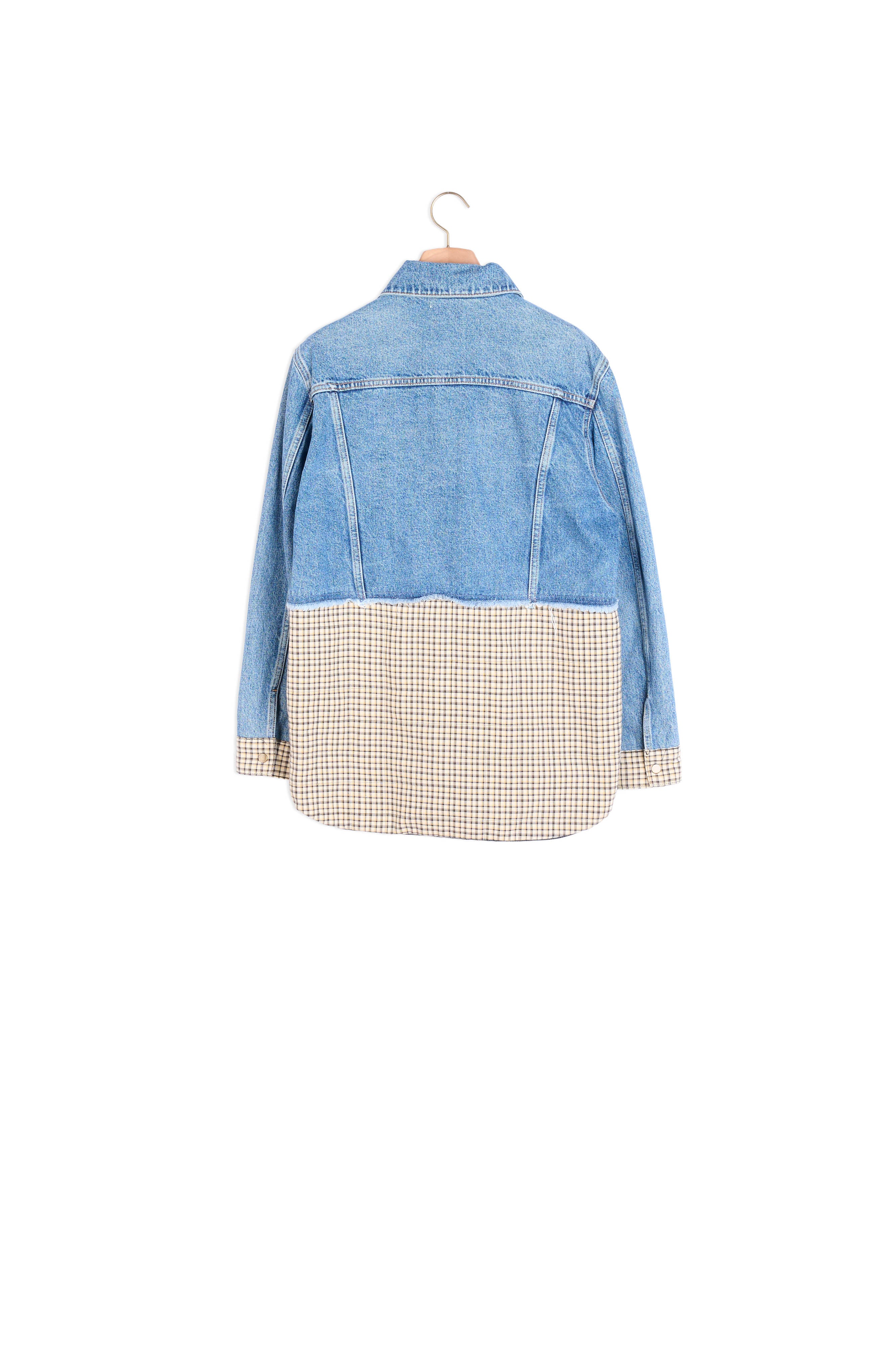 Veste bi-matière Jean et matelassé Sandro seconde main