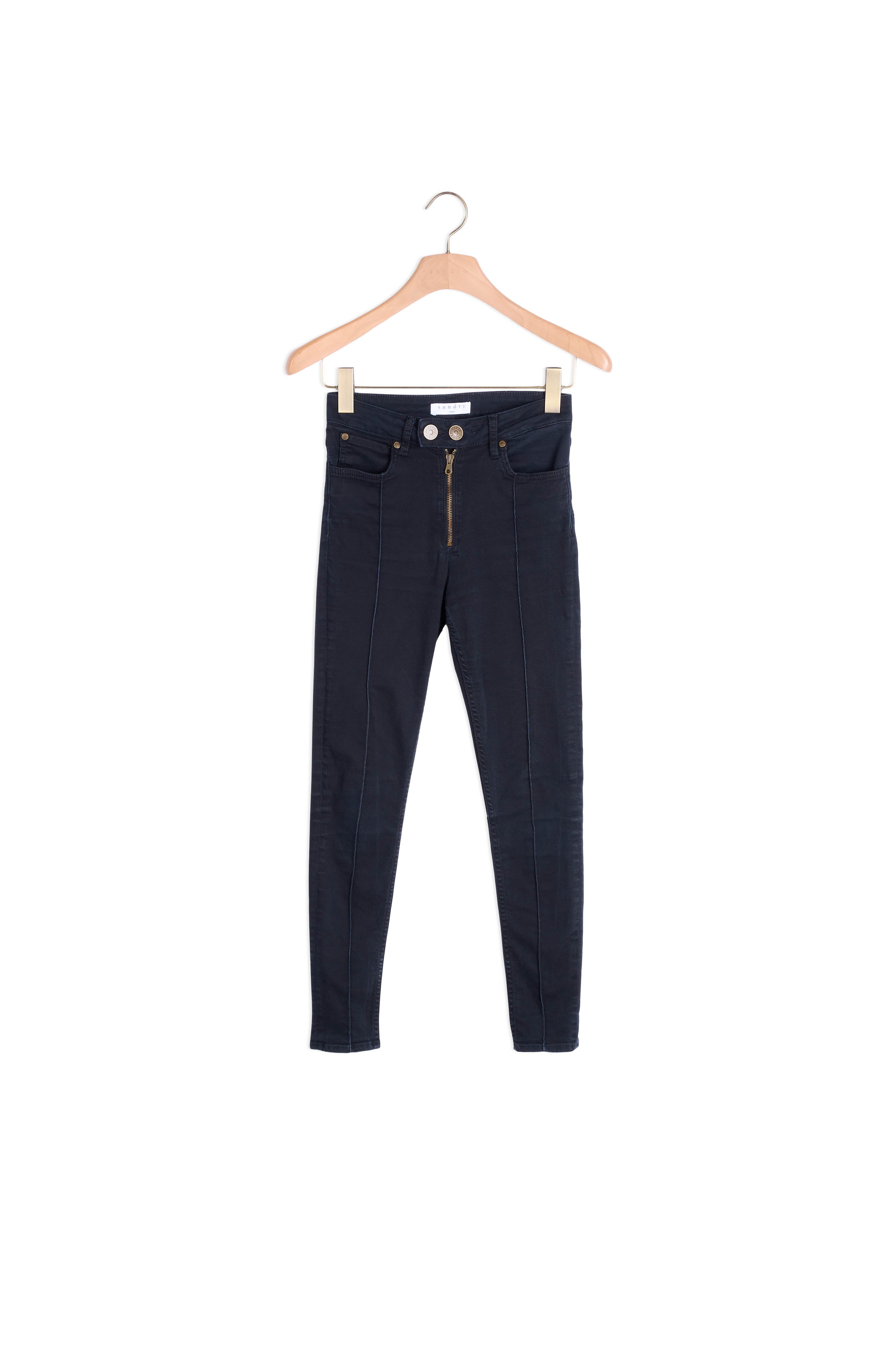 Jean zip visible et coutures apparentes Sandro seconde main