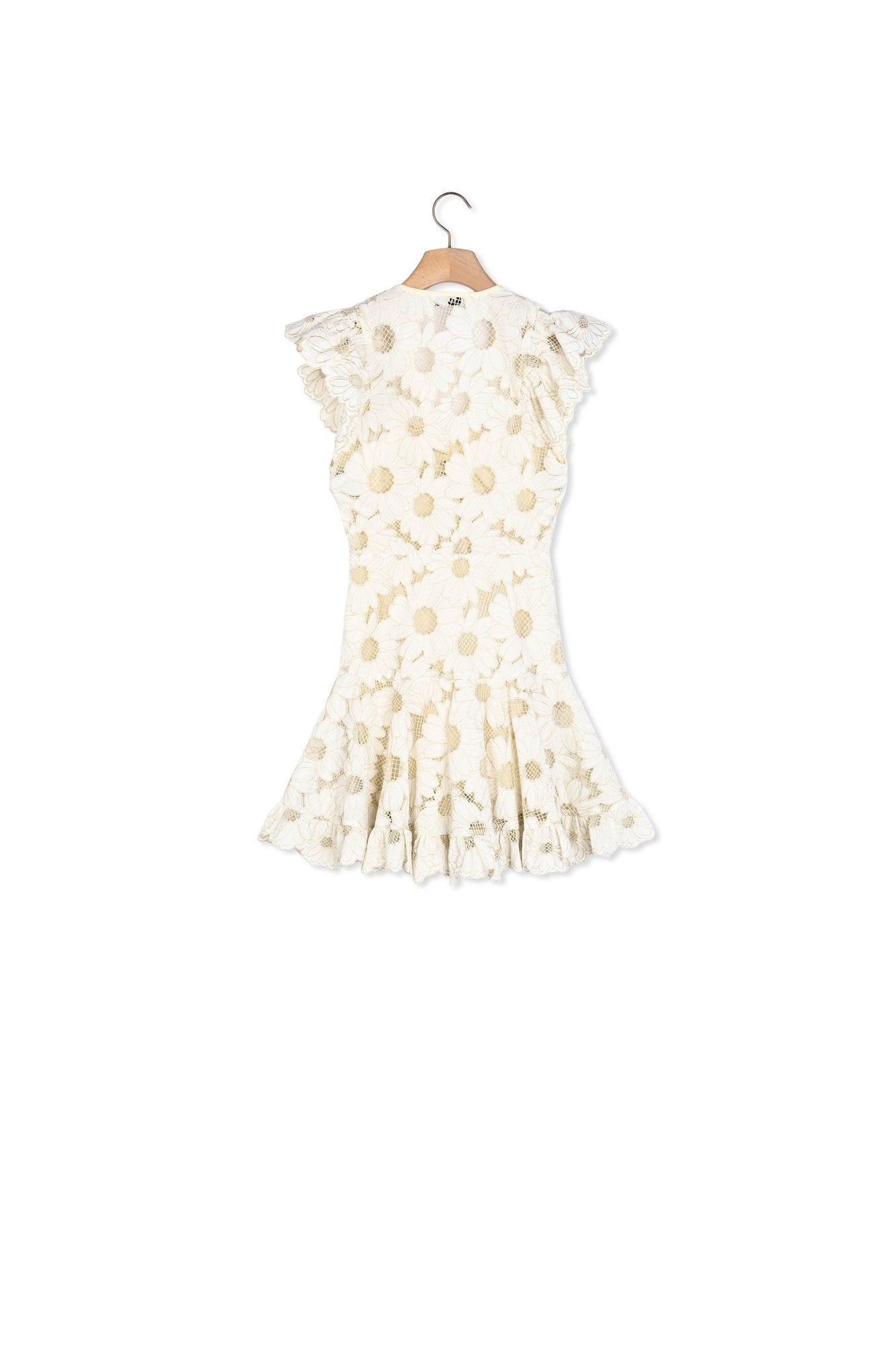 Robe courte en guipure marguerites Sandro seconde main