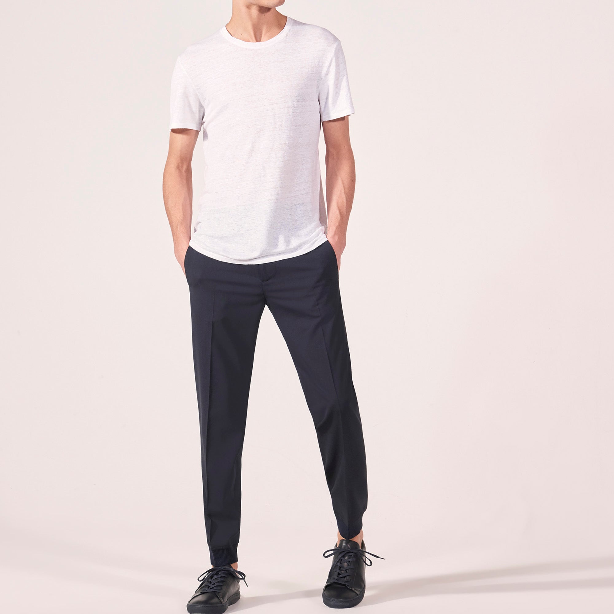 Pantalon à bord-côte aux chevilles Sandro seconde main