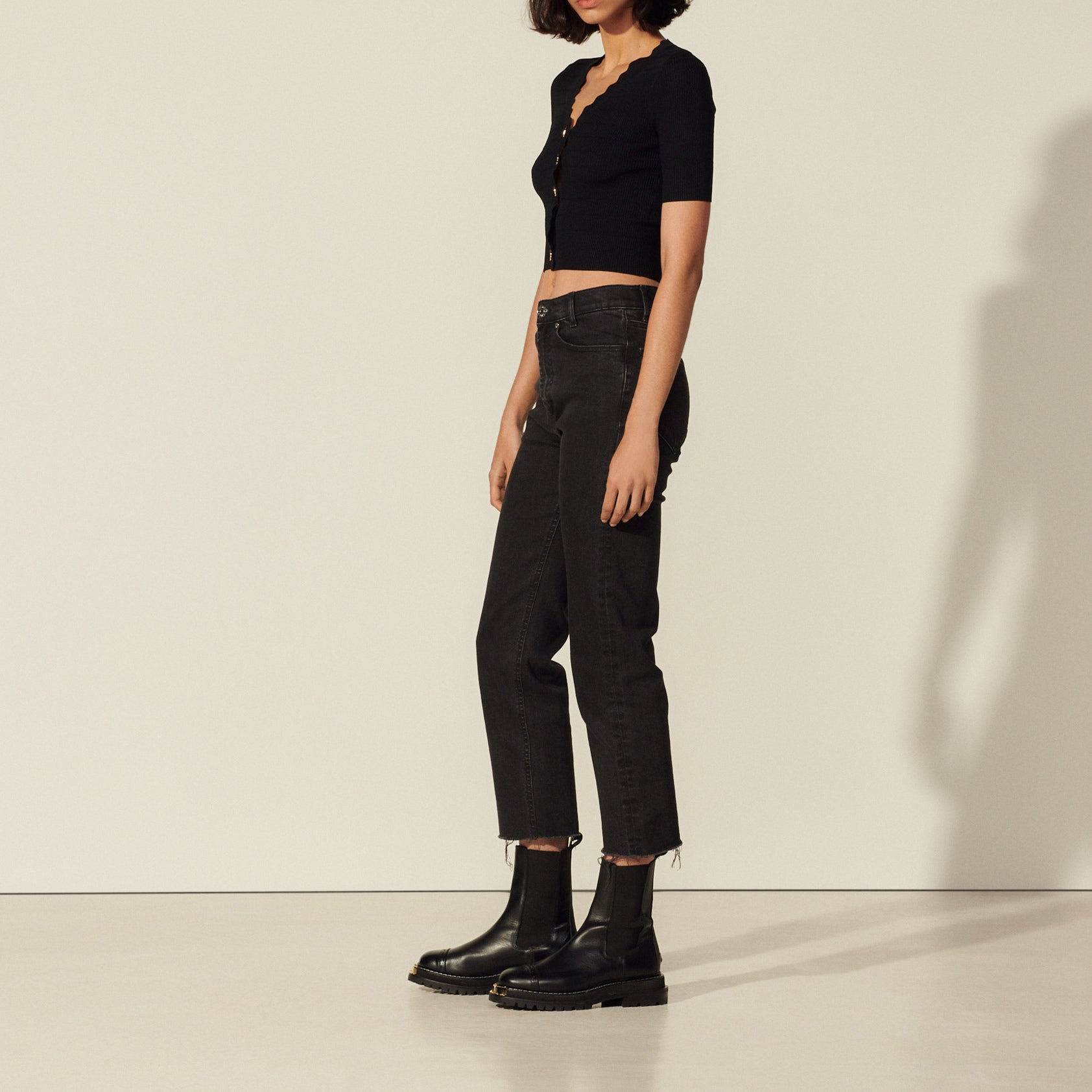 Pull en Maille et boutons fantaisie Sandro seconde main