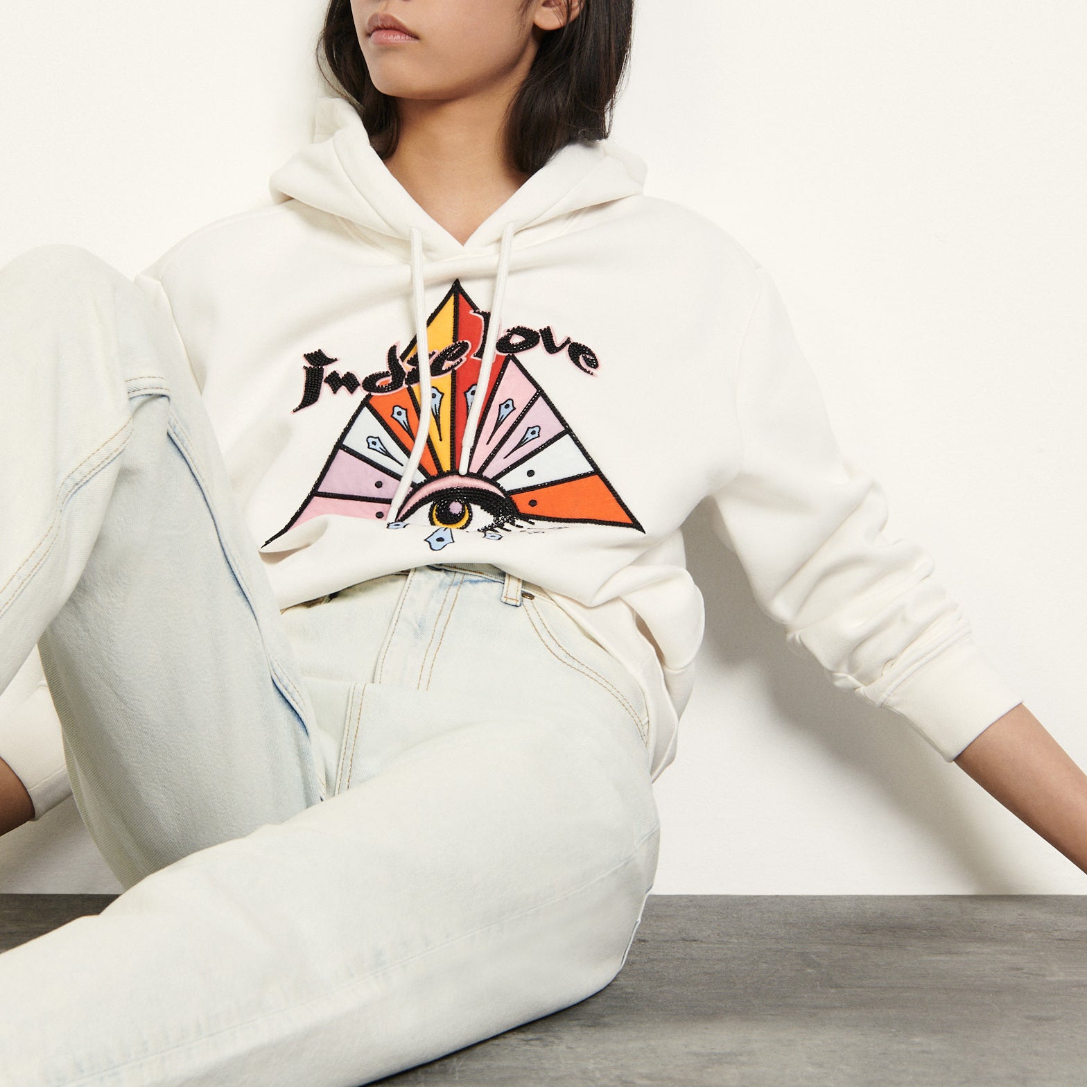 Hoodie brodé Sandro seconde main