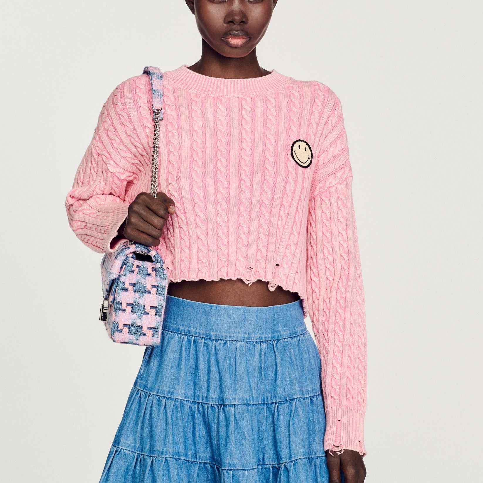 Pull court Smiley© Sandro seconde main