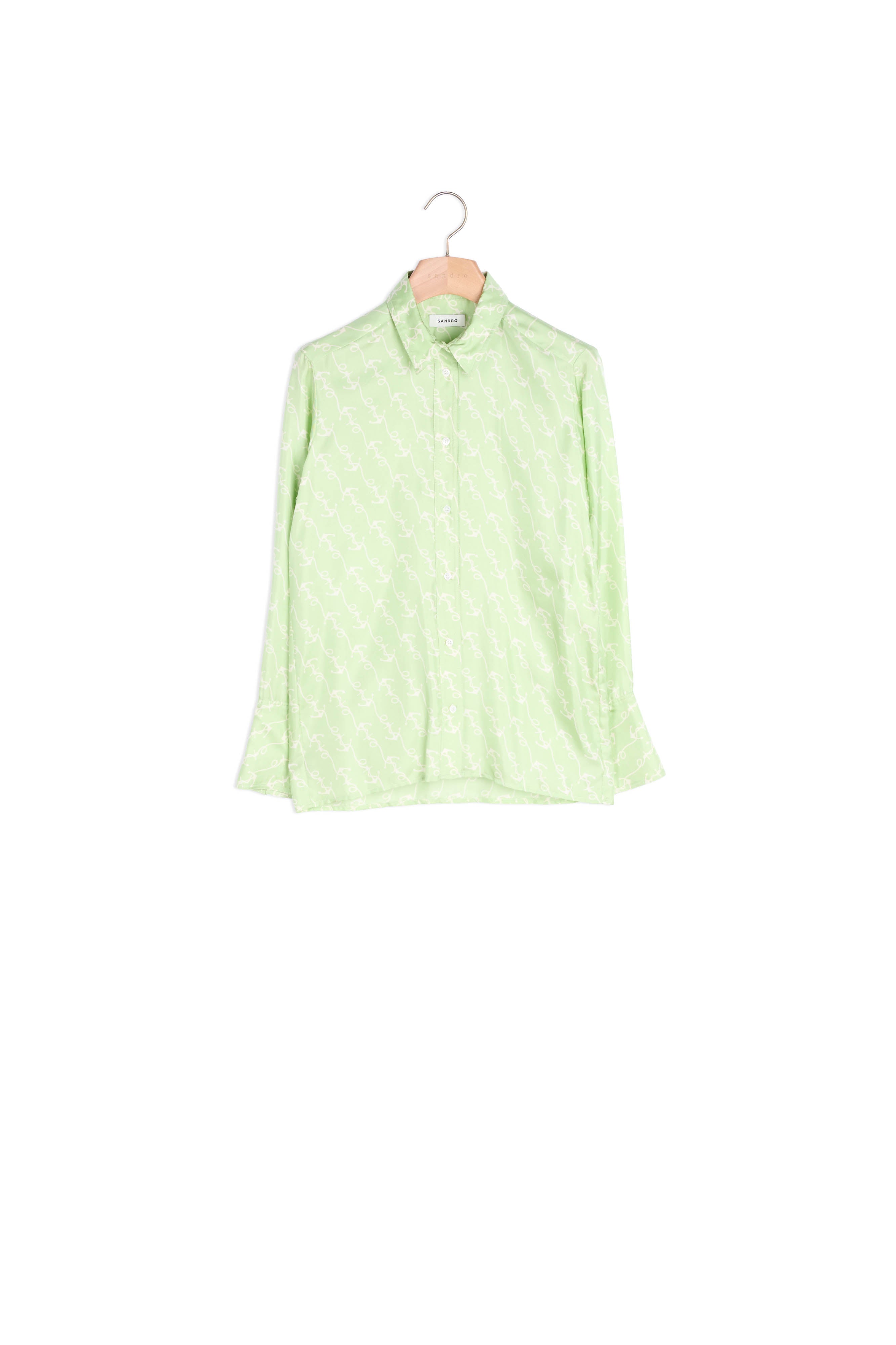 Chemise fluide en soie imprimée Sandro seconde main