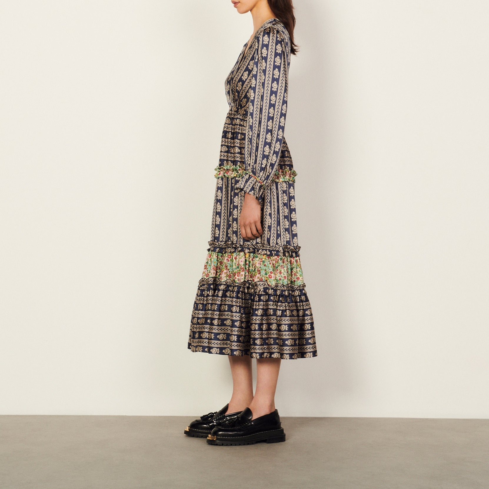 Robe longues en mix imprimés Sandro seconde main