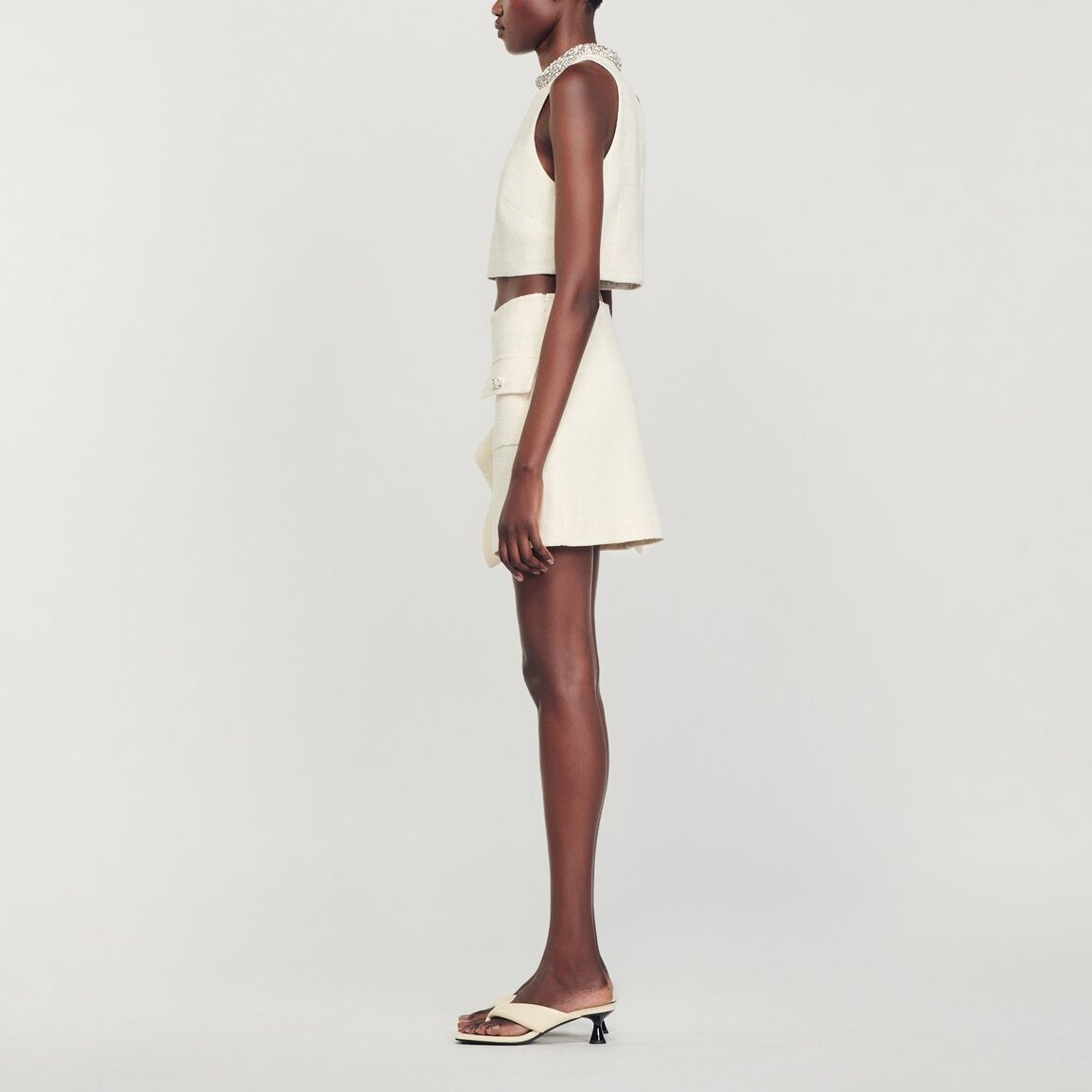 Jupe courte à volant Sandro seconde main