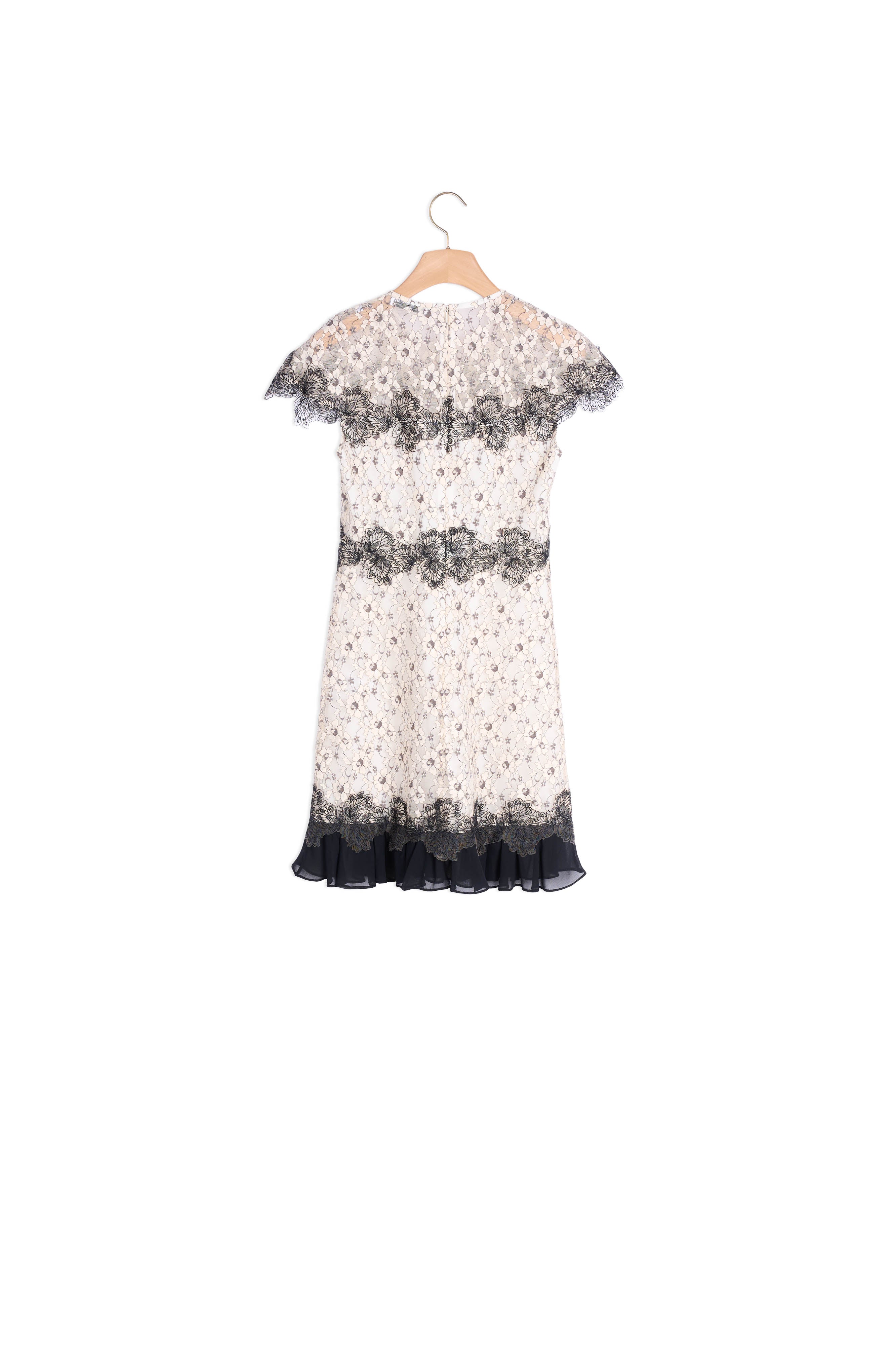 Robe en dentelle bicolore Sandro seconde main