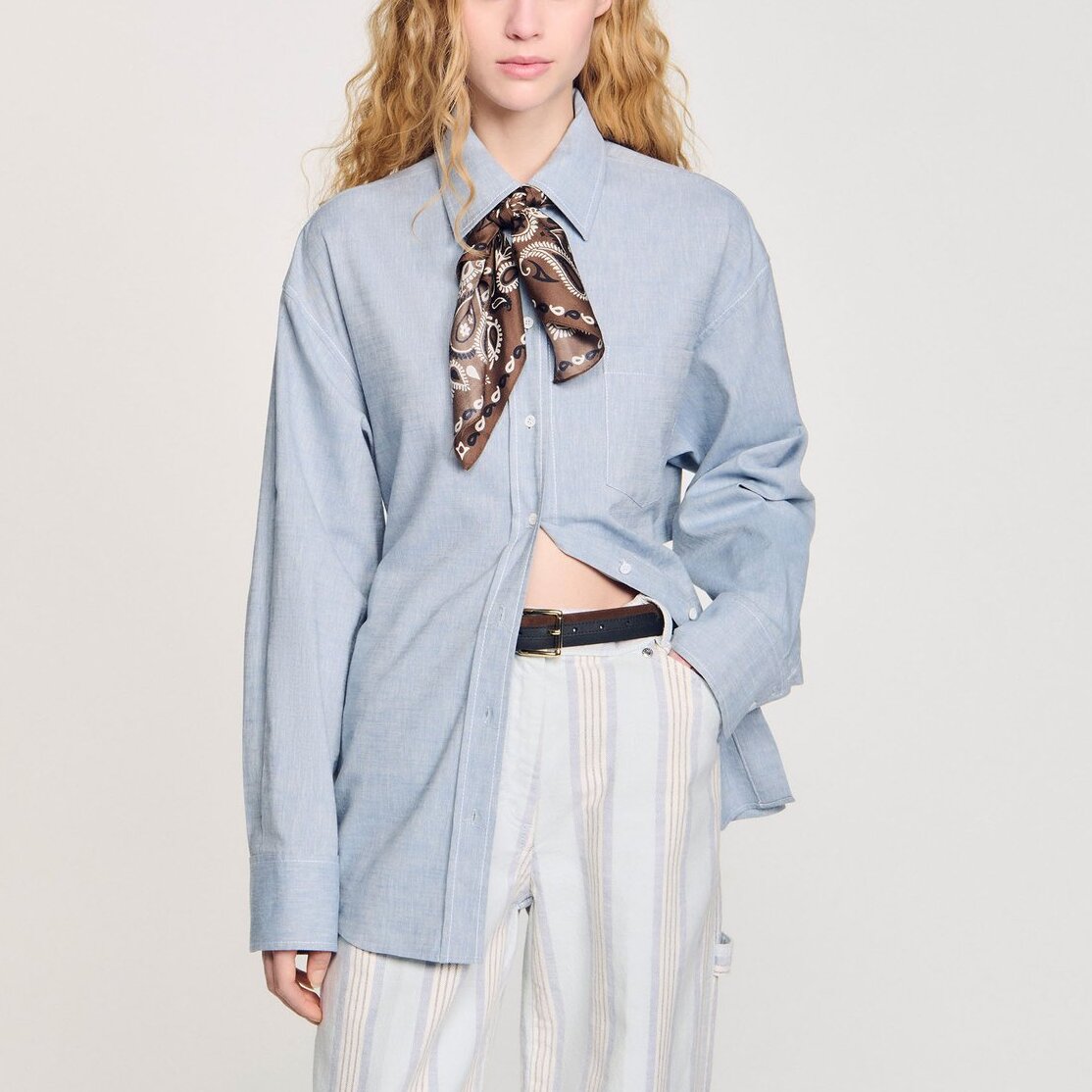 Chemise longue à dos noué Sandro seconde main