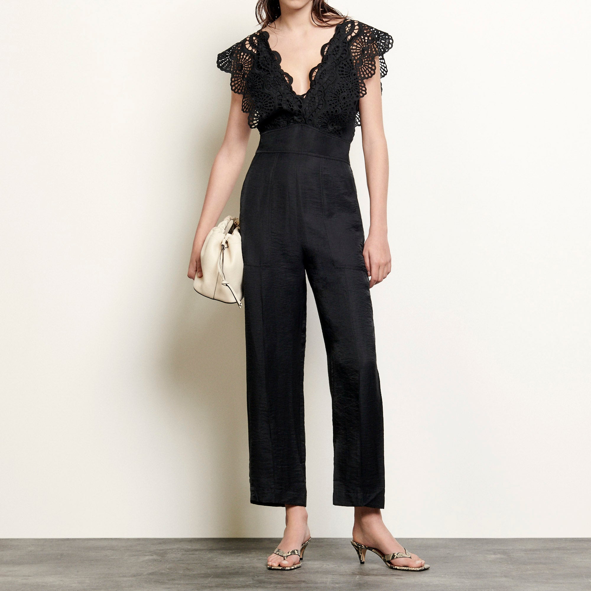 Combi-Pantalon sans manche en lin Sandro seconde main