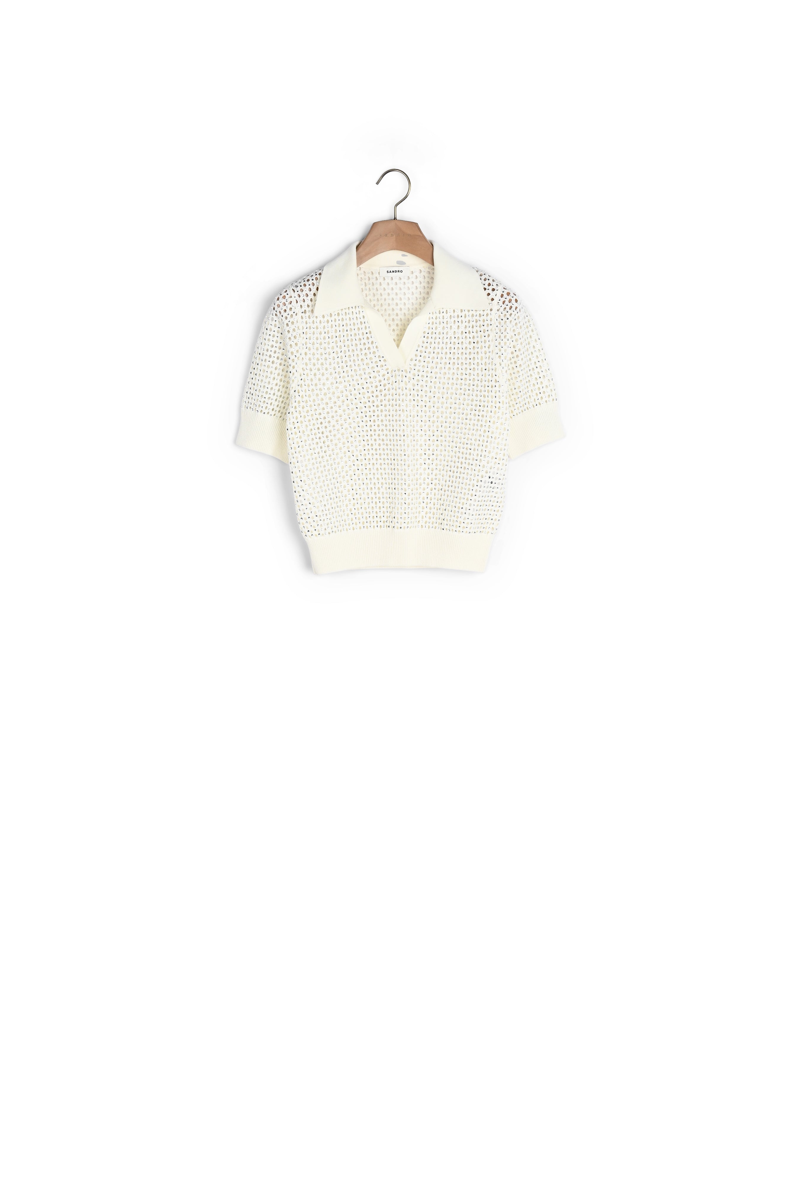 Pull col polo en Maille Sandro seconde main