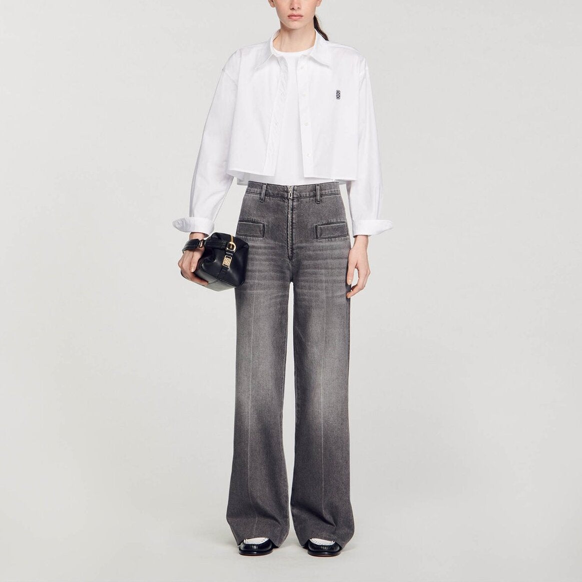 Jean délavé évasé Sandro seconde main