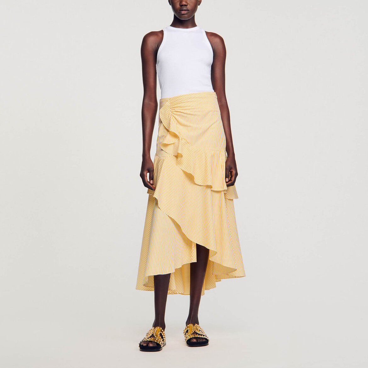 Jupe longue asymétrique Sandro seconde main