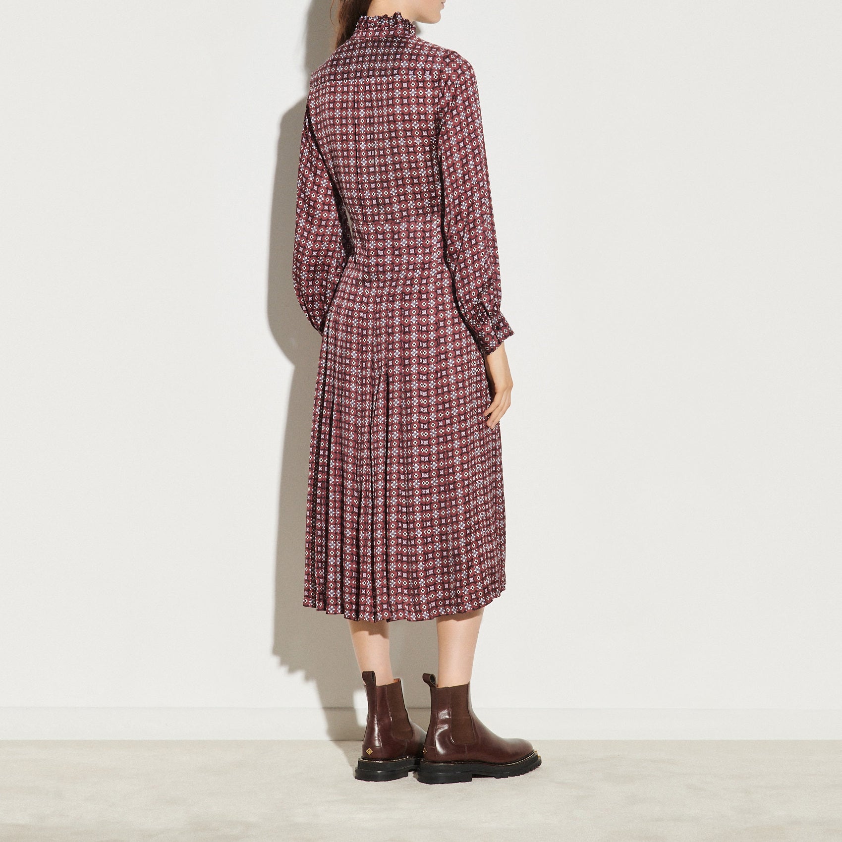 Robe longue imprimée avec volants Sandro seconde main