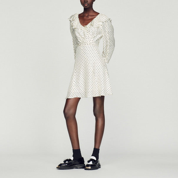 Robe courte à imprimé pois Sandro seconde main