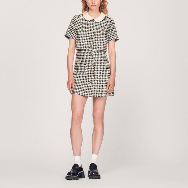 Robe trompe l'œil en tweed Sandro seconde main