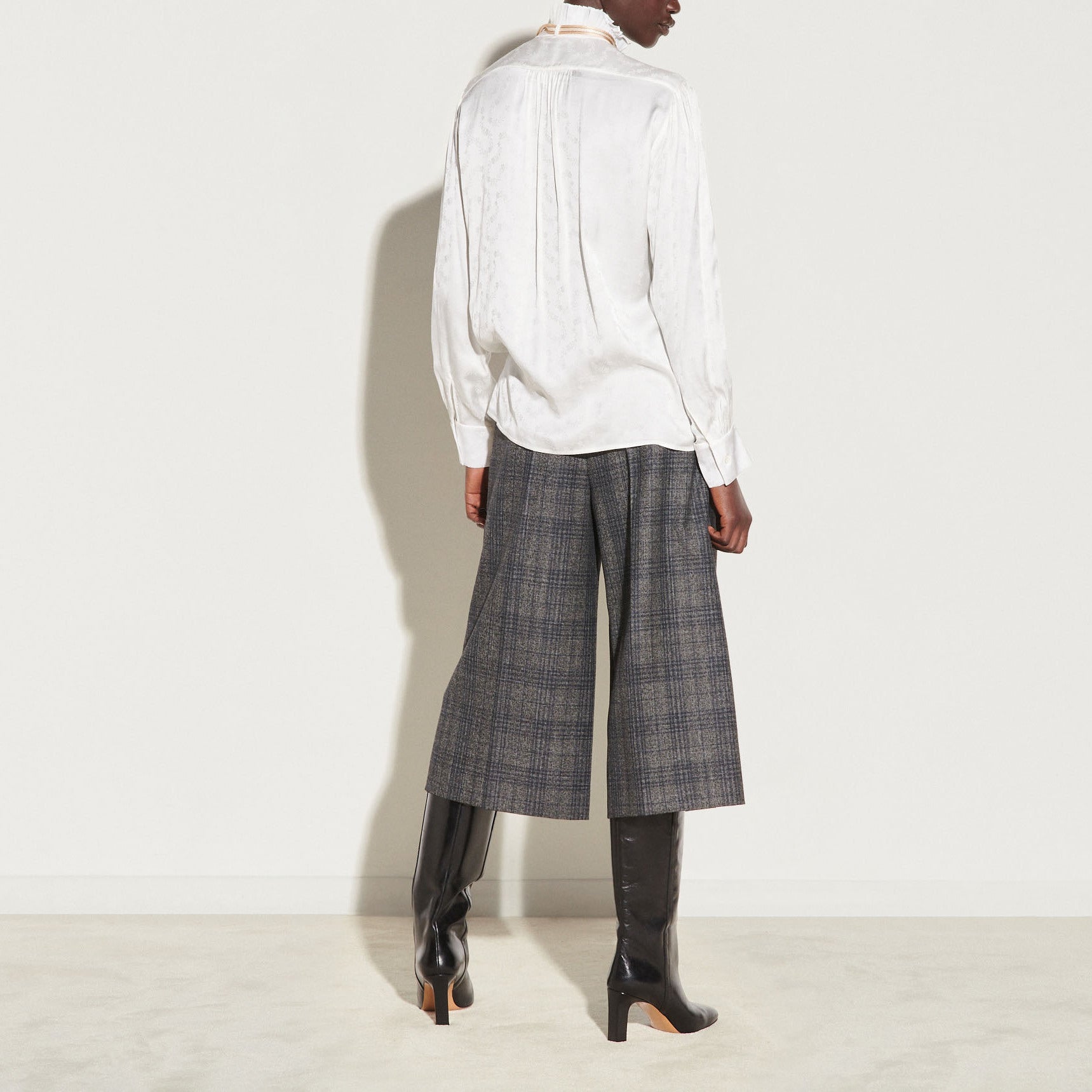 Chemise en jacquard et col plissé Sandro seconde main