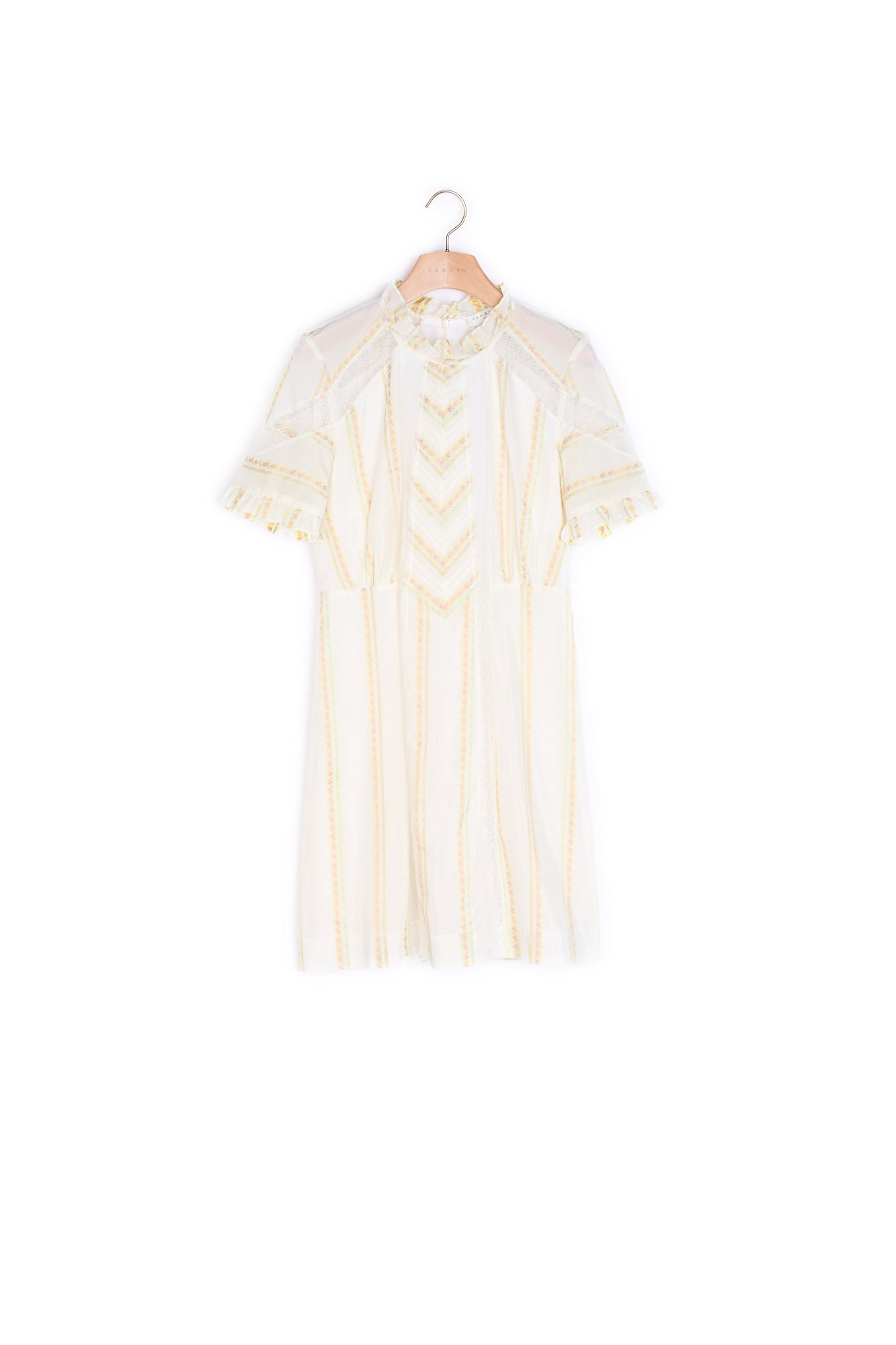 Robe à manches courtes et à rayures Sandro seconde main