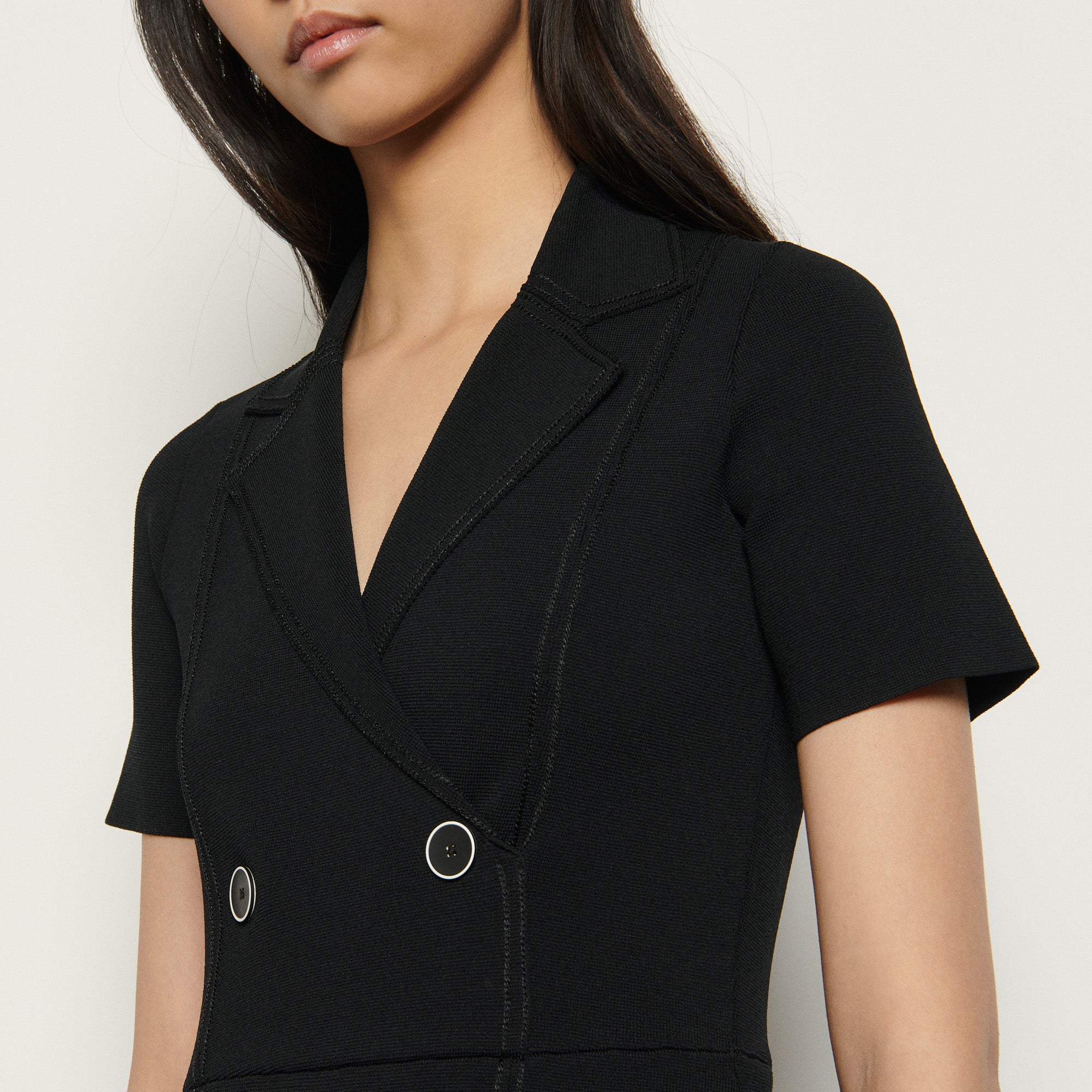 Robe façon tailleur en Maille Sandro seconde main