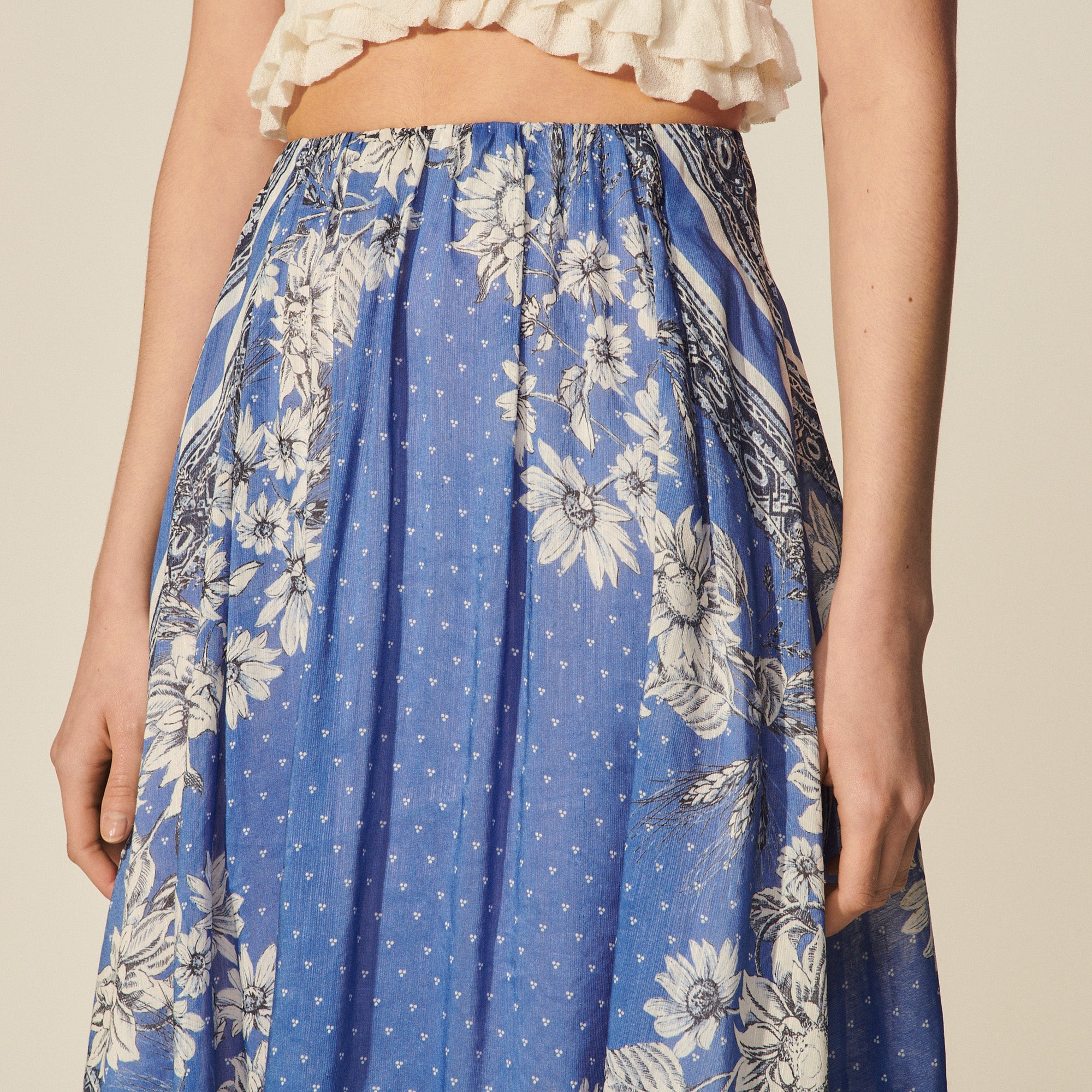 Jupe longue imprimée Sandro seconde main